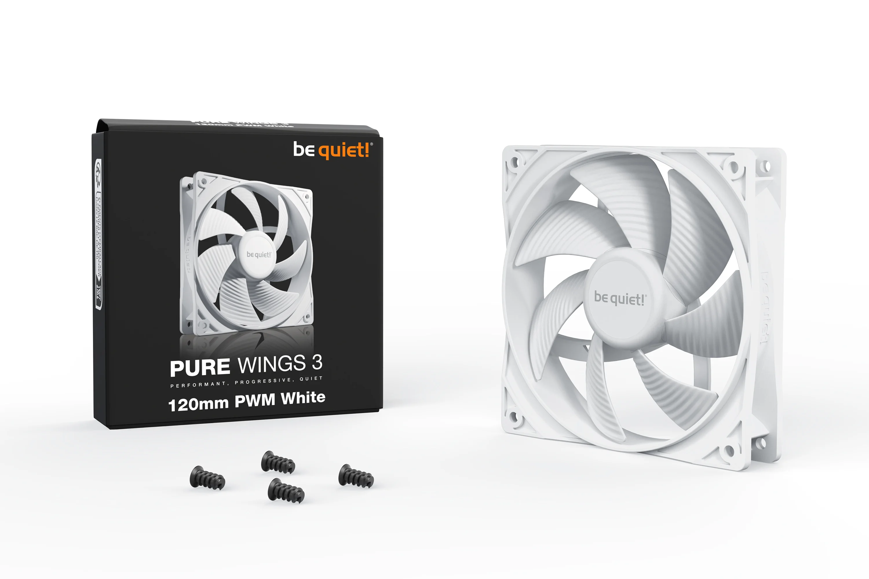 be quiet  Pure Wings 3 120mm PWM White Computergehaeuse Ventilator 12 cm Weiss 1 Stueck e  PC-Zubehoer