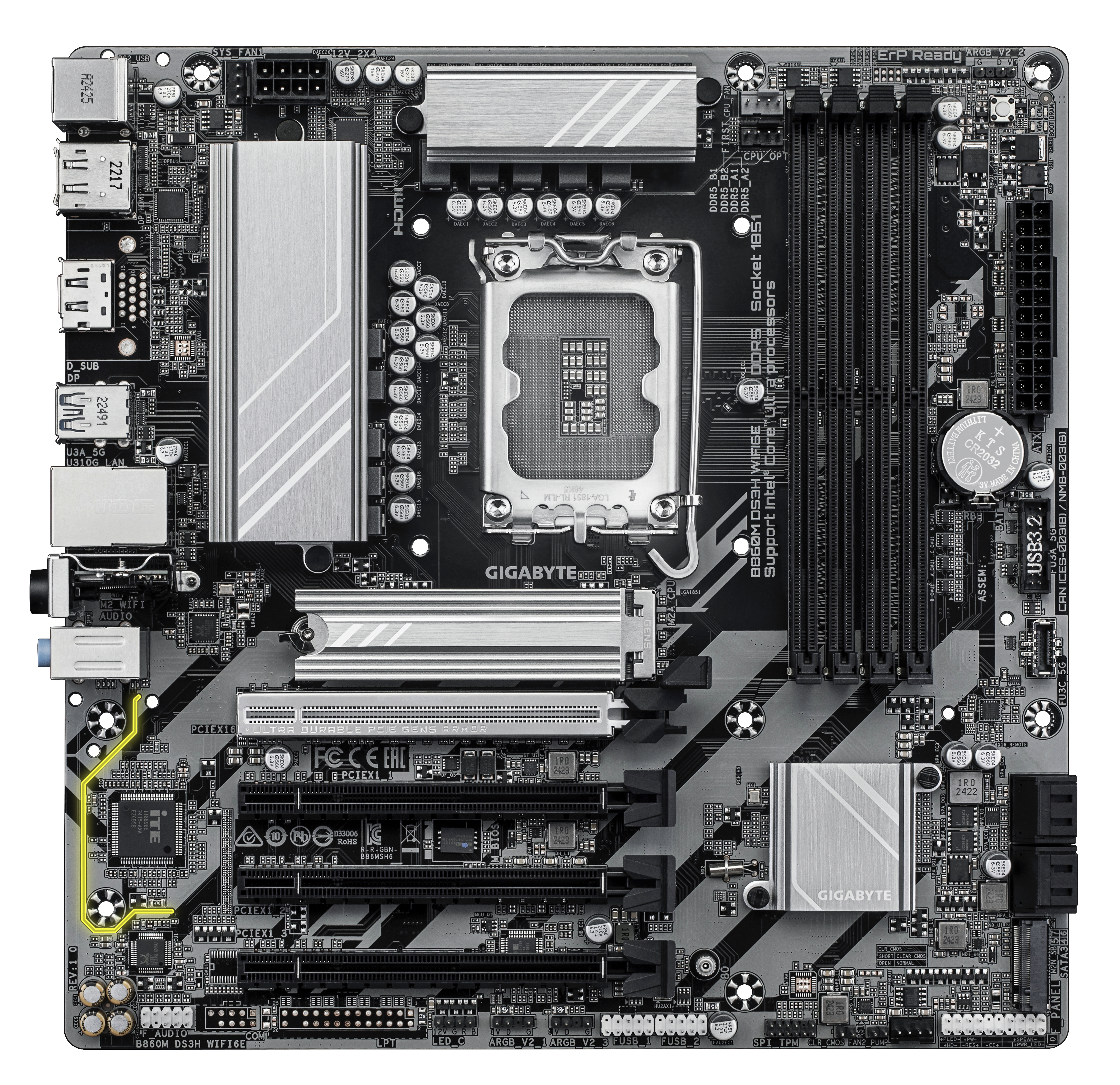 Gigabyte LGA1851 B860M DS3H WIFI6E PC-Zubehoer