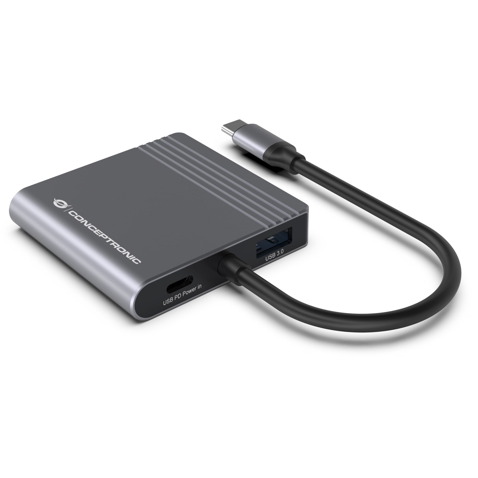 Conceptronic DONN13G laptop dockingstation   portreplikator Kabelgebunden USB 3 2 Gen 1  3 1 Gen 1  Type C Grau Akkus Powerbanks & Kabel