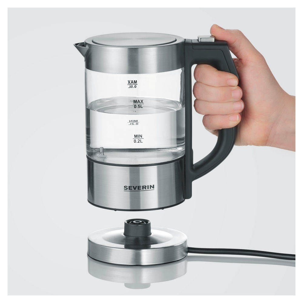 Severin WK 3458 Digitaler Mini Glaswasserkocher Wasserkocher