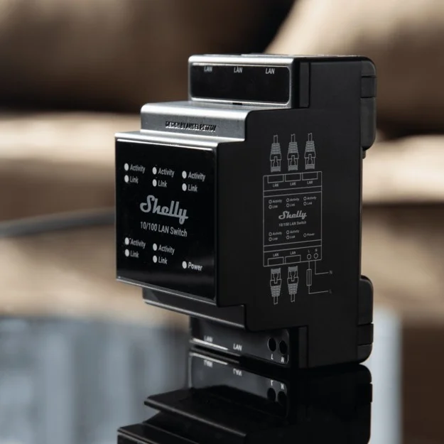 Shelly Relais Switch 5 Ports 10 100 Mbit Smart Home Zubehoer