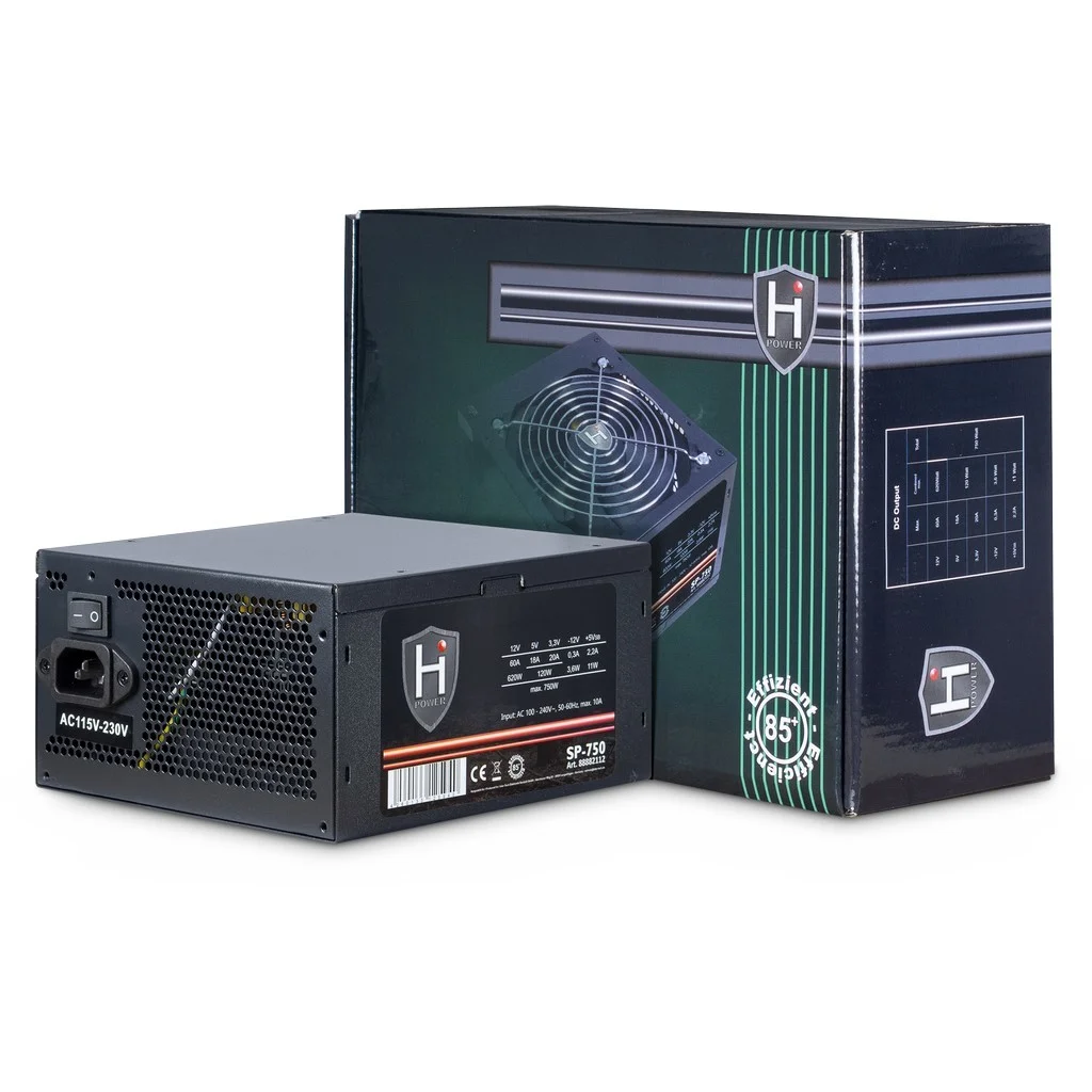Inter Tech HIPOWER SP 750 Netzteil 750W 80 Plus Bronze ATX Schwarz Netzteile