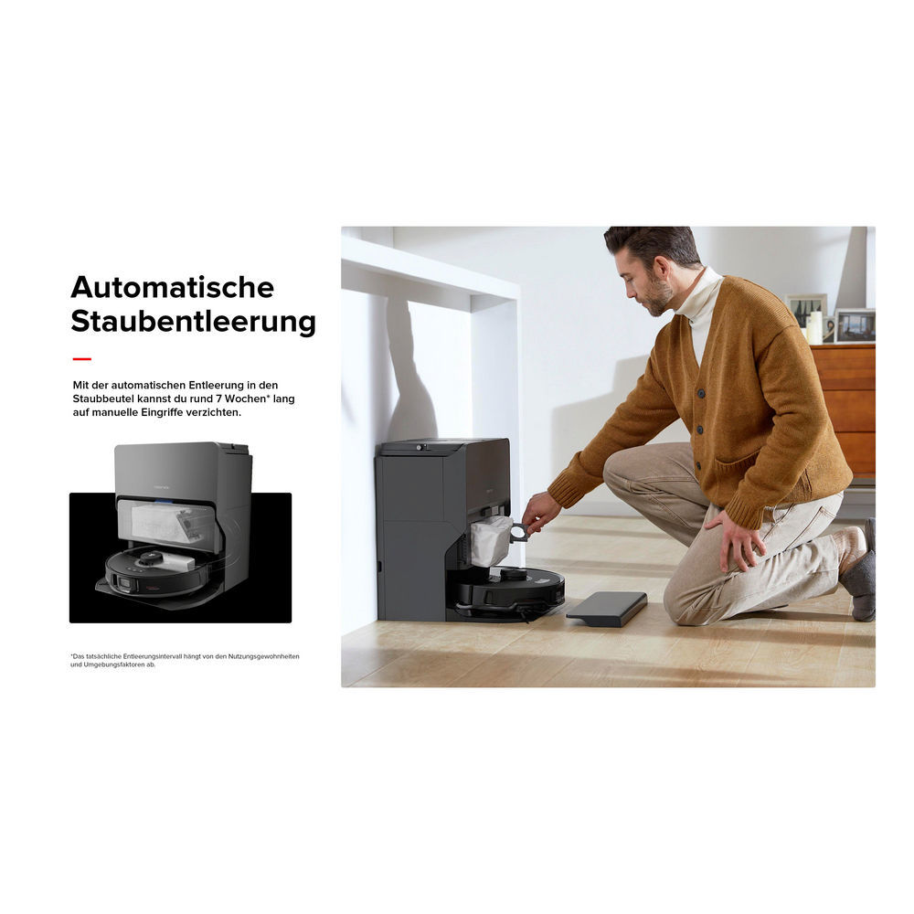 Roborock Saug Wisch Roboter mit Selbstreinigungsstation S8 MaxV Ultra  schwarz Saugroboter