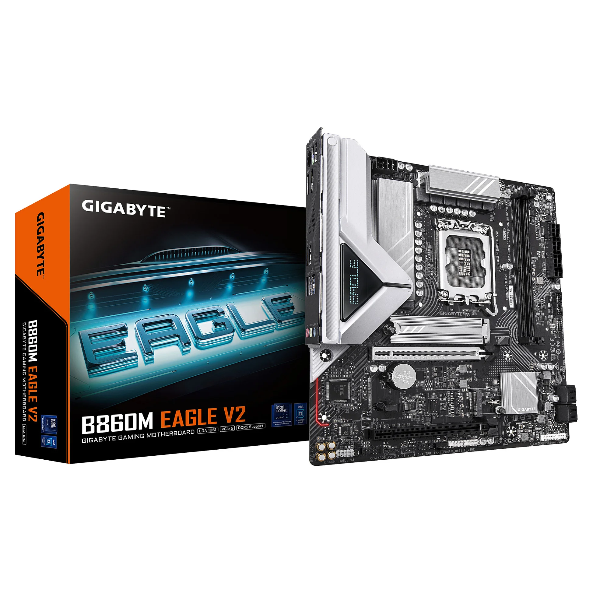 GIGABYTE B860M EAGLE V2 Mainboard   Intel Core Ultra Serie Prozessoren  6 1 2 Phasen VRM  bis zu 9066 MHz DDR5  1x PCIe 5 0   1x PCIe 4 0 M 2  2 5 GbE LAN  USB 3 2 Gen 1 PC-Komponenten