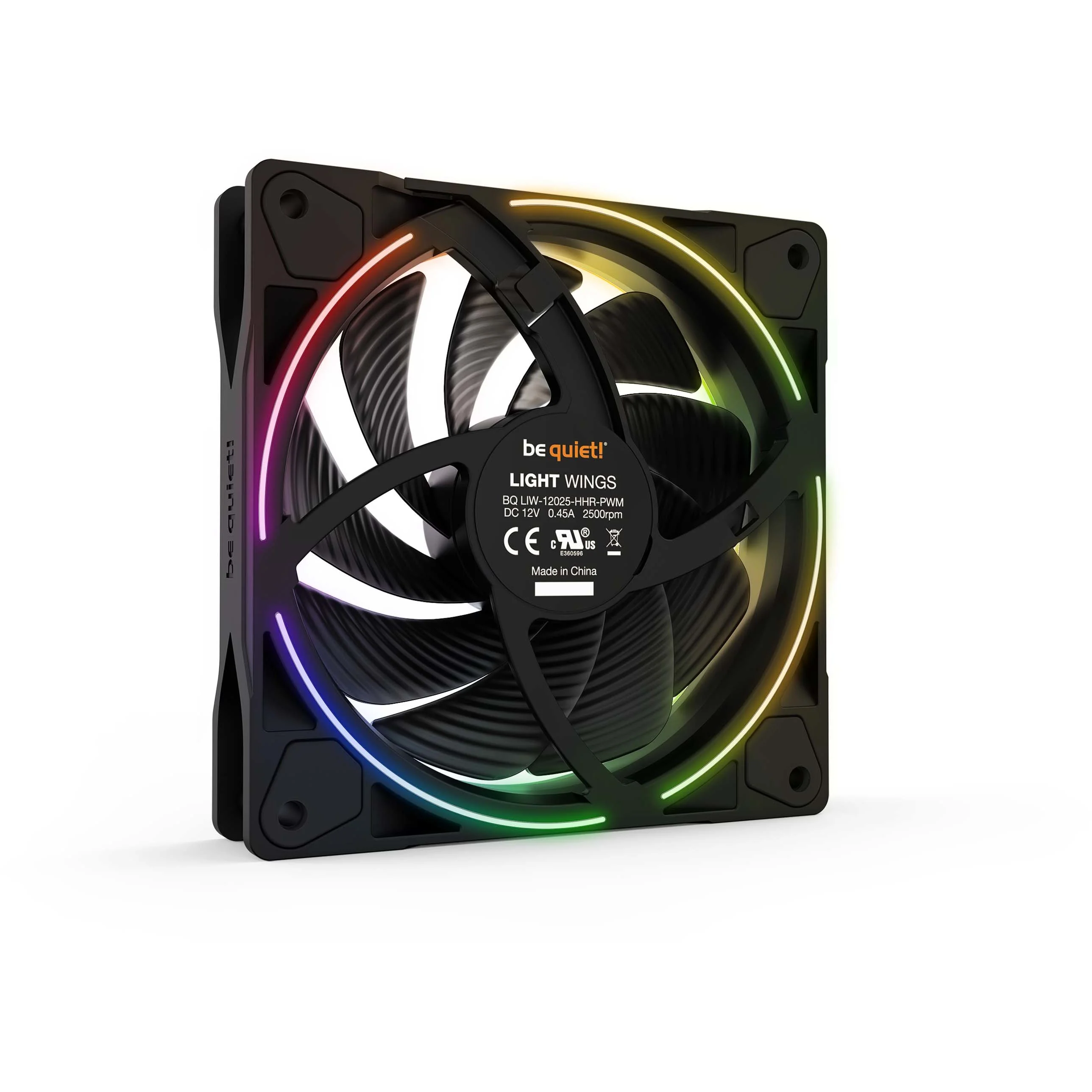 be quiet  Light Wings   120mm PWM Triple Pack high speed Computergehaeuse Ventilator 12 cm Schwarz 3 Stueck e  PC-Komponenten
