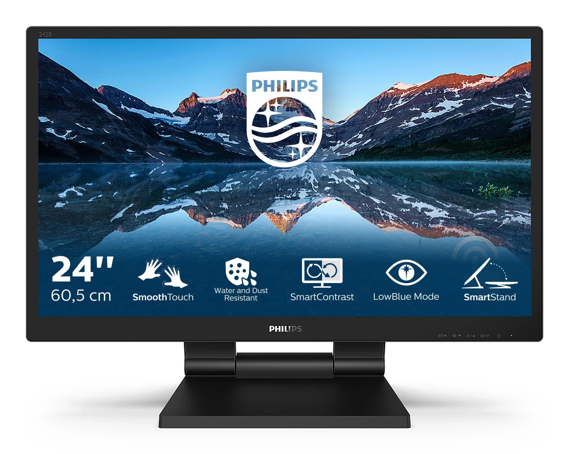 Philips 60 5cm  23 8Zoll  242B9T 16 09 TOUCH DVI HDMI DP USB Monitore