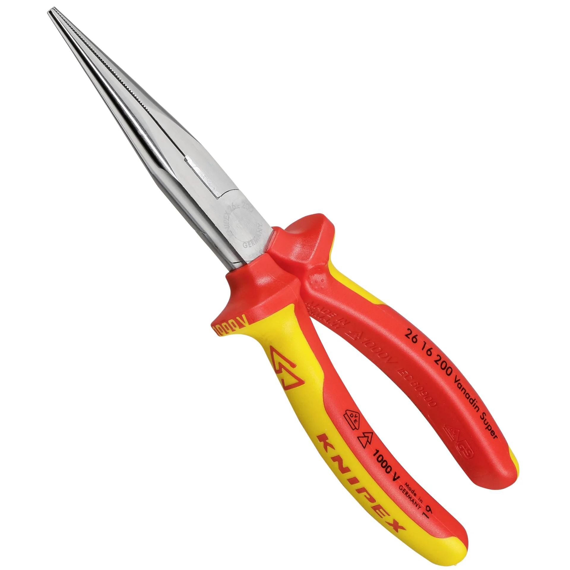 KNIPEX Flachrundzange mit Schneide verchromt 200 mm Schraubendreher & Zangen