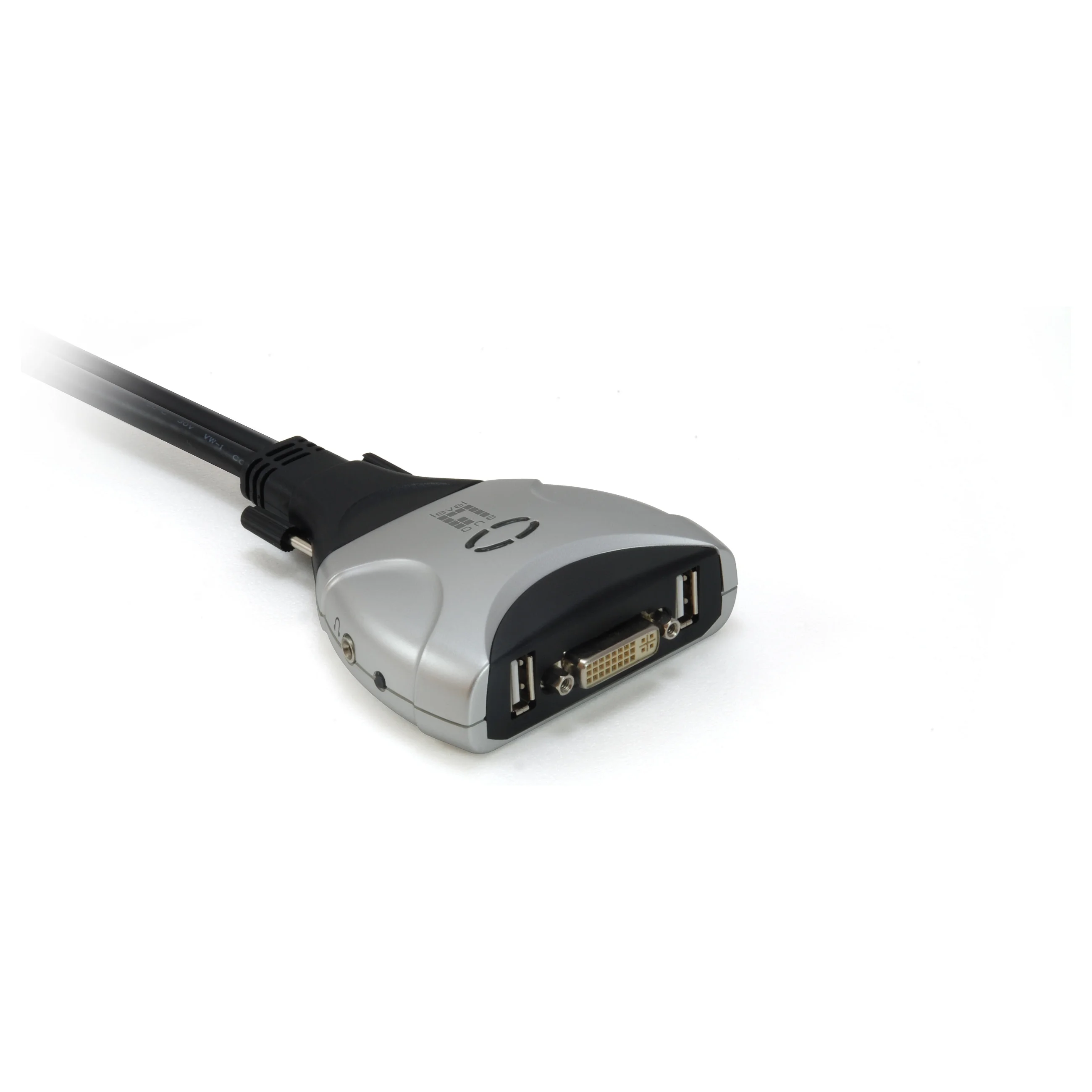 LevelOne 2 Port Kabel KVM Switch  DVI  USB  Audio PC-Zubehoer