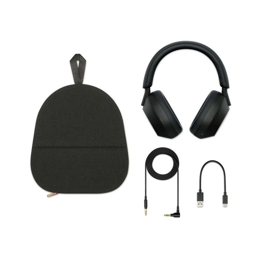 Sony WH 1000XM5 Kopfhoerer Verkabelt   Kabellos Kopfband Anrufe Musik Bluetooth Schwarz Over-Ear