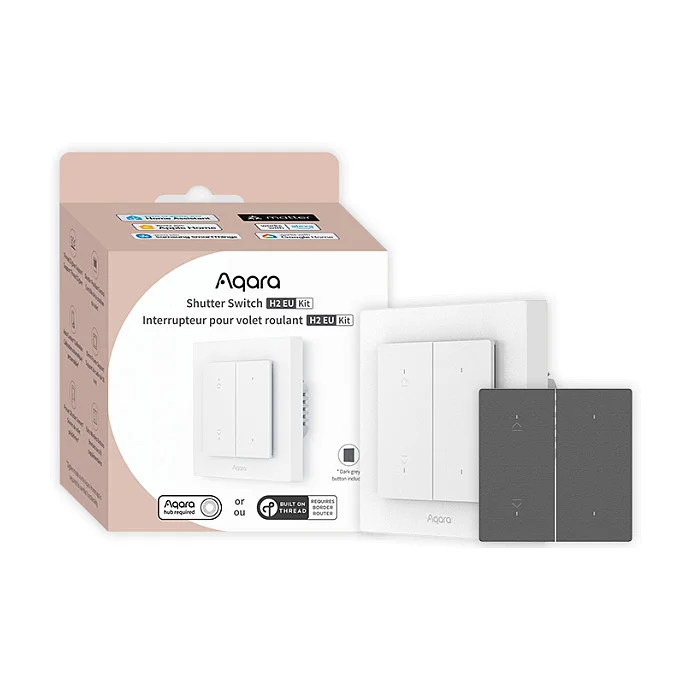 Aqara Light Switch H2 EU 4 Tasten  2 Kanaele  Offline  Zigbee  Matter over Thread  Steckdosen