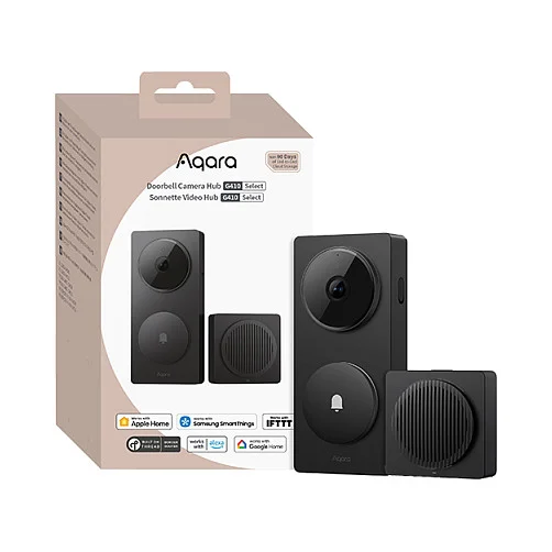 Aqara Doorbell Camera Hub G410 Schwarz  Zigbee  Wi Fi  Matter over Thread  Tuerklingeln & Tuerschloesser
