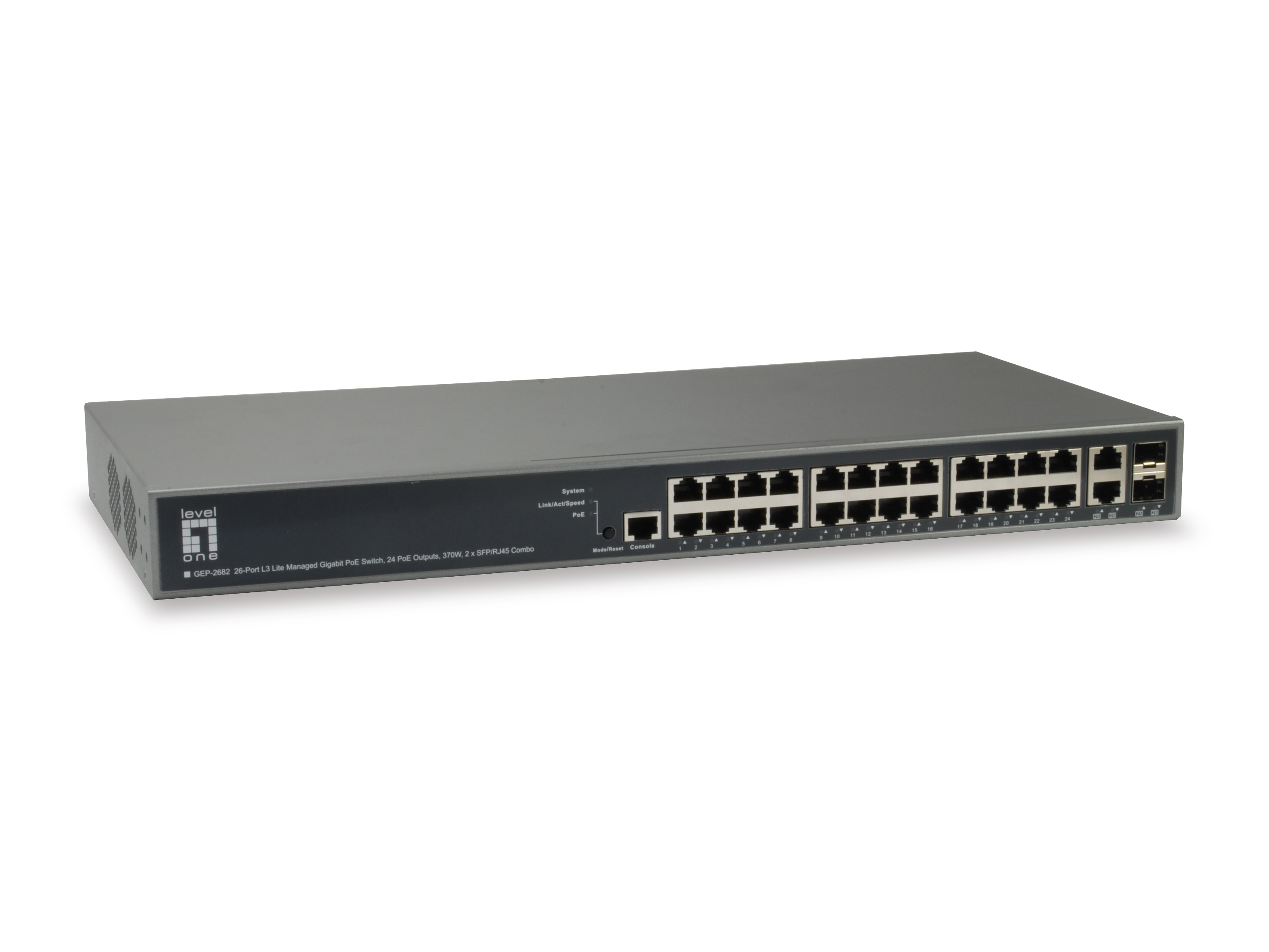 LevelOne GEP 2682 Netzwerk Switch Managed L3 Gigabit Ethernet 10 100 1000 Power over Ethernet PoE