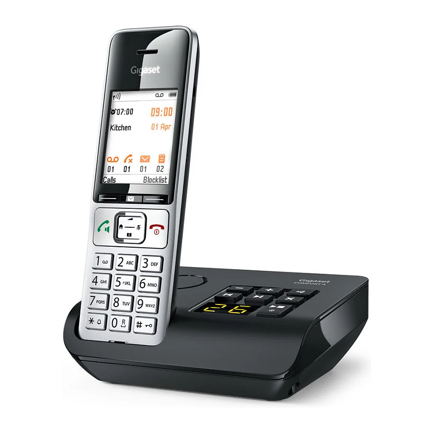Gigaset comfort 500a silber   schwarz 5 8 cm 2 2 zoll tft farbdisplay anrufbeantworter freisprechen telefonbuch headset anschluss Netzwerk
