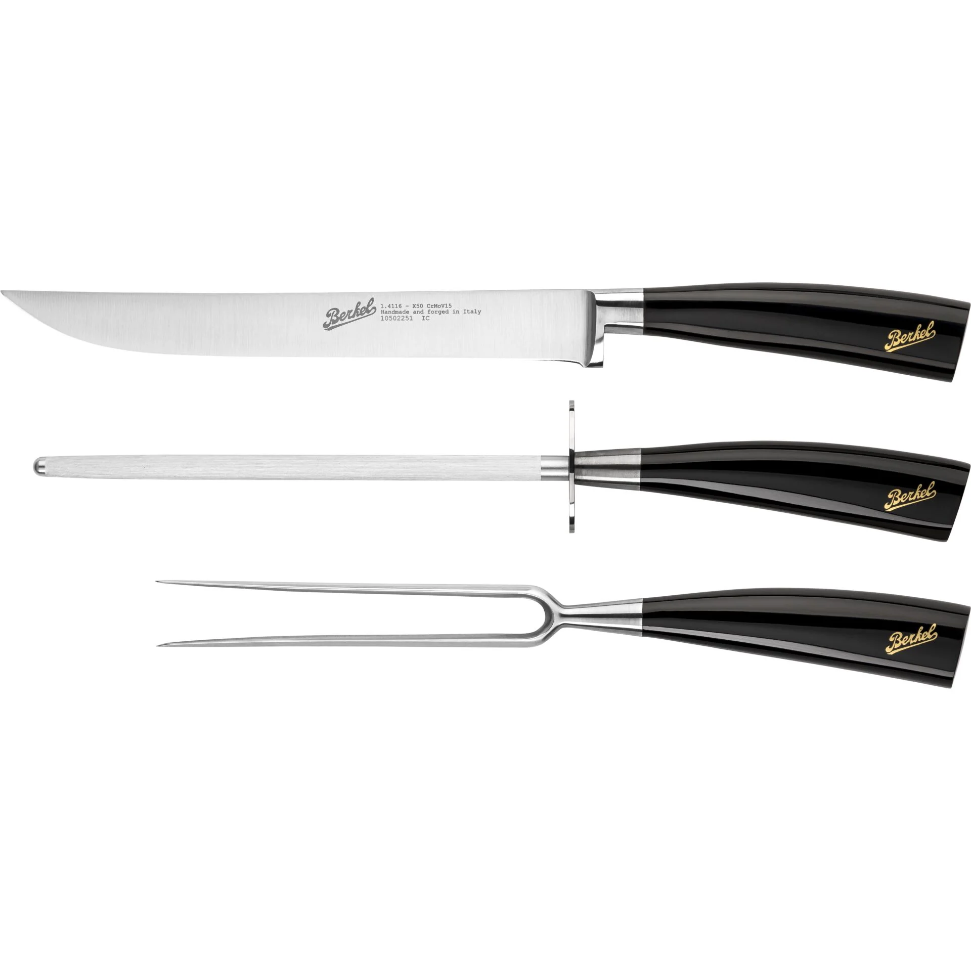 Berkel Elegance Glossy Black Roast Set 3 tlg Besteck & Aufbewahrung