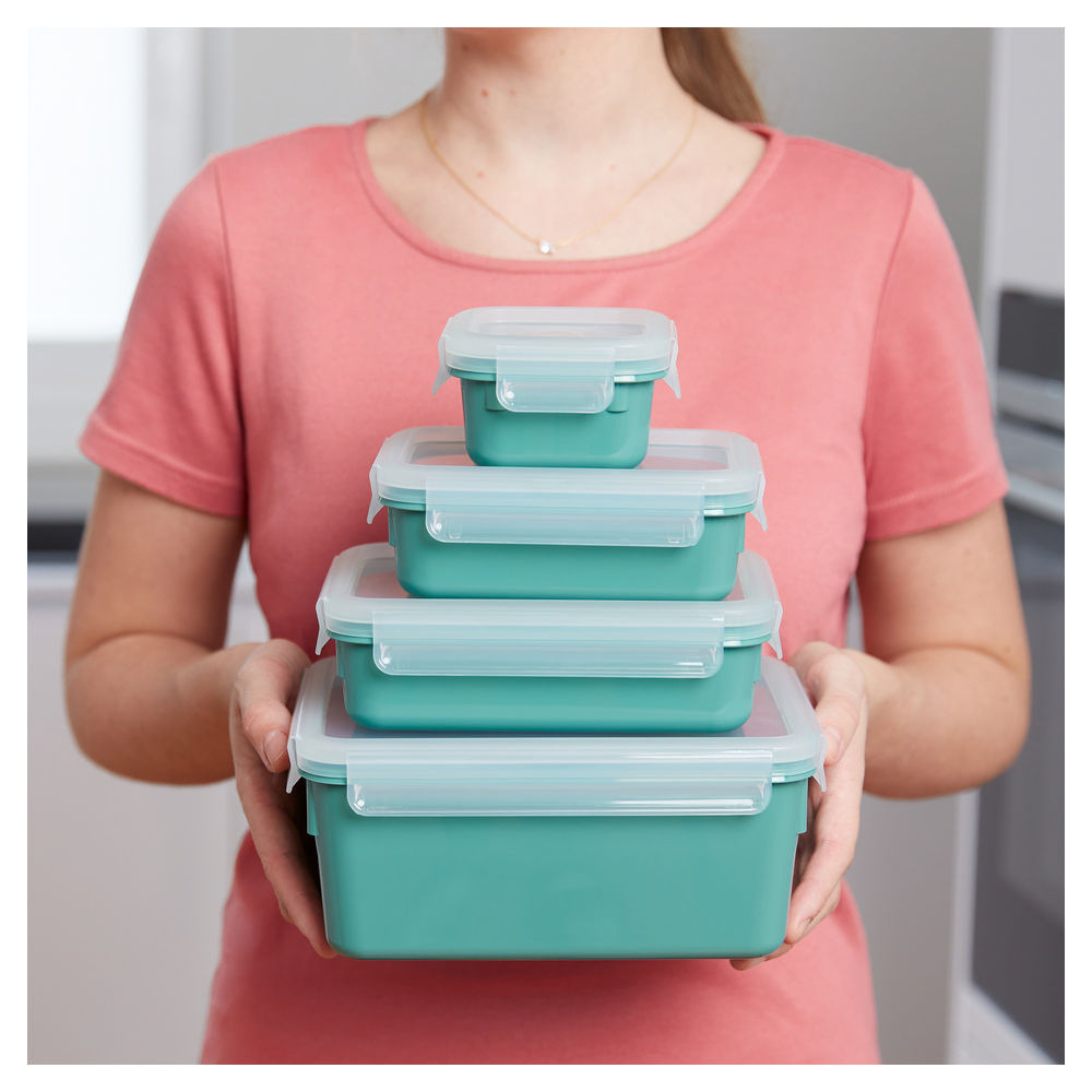 Emsa Frischhaltedosen Set Clip Close  4 tlg   gruen Kueche