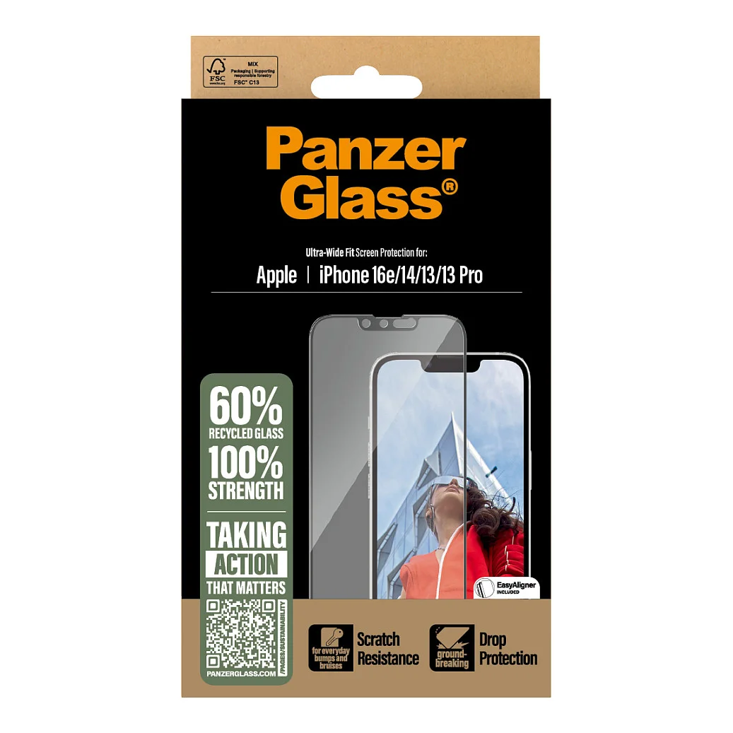 PanzerGlass   Displayschutz iPhone 16e   14   13   13 Pro   Ultra Wide Fit m  Aligner Notebook & Tablet Zubehoer