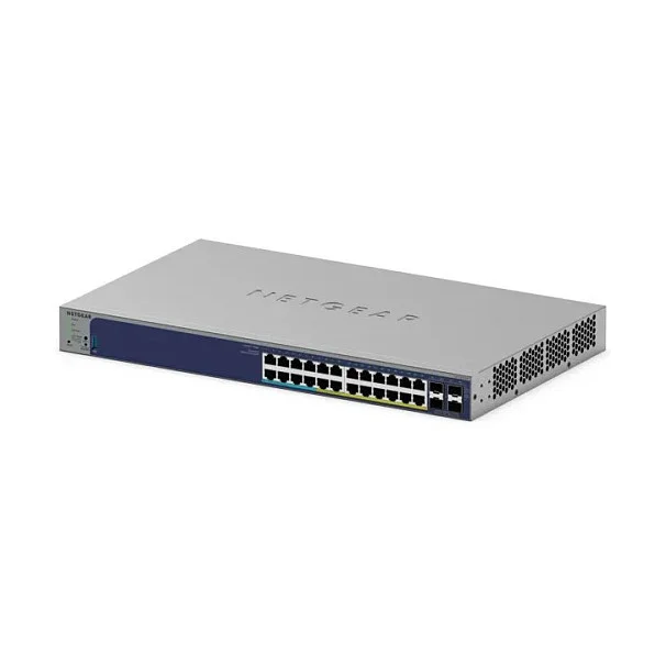 NETGEAR GS728TXUP Managed Gigabit Ethernet  10 100 1000  Power over Ethernet  PoE  1U Grau Switches