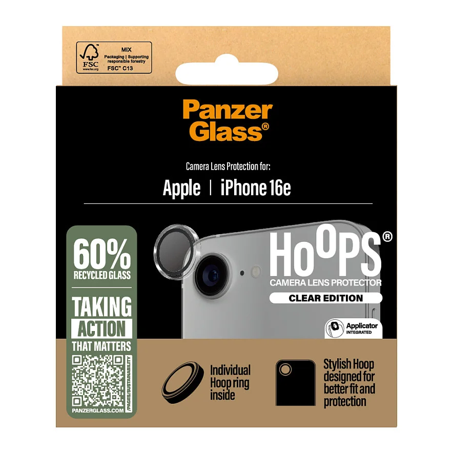 PanzerGlass   Hoops  Kameraschutz Transparent iPhone 17e   16e Notebook & Tablet Zubehoer