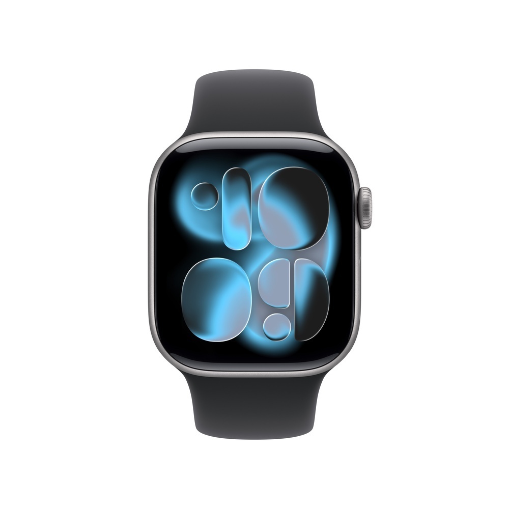Apple Watch S11 Aluminium Cellular 42mm Space Grau  Sportarmband schwarz  M L Smartwatches & Fitnesstracker