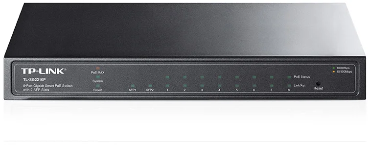 TP Link Omada SG2210P Managed Netzwerk Switch   Gigabit Ethernet   PoE   Schwarz Switches