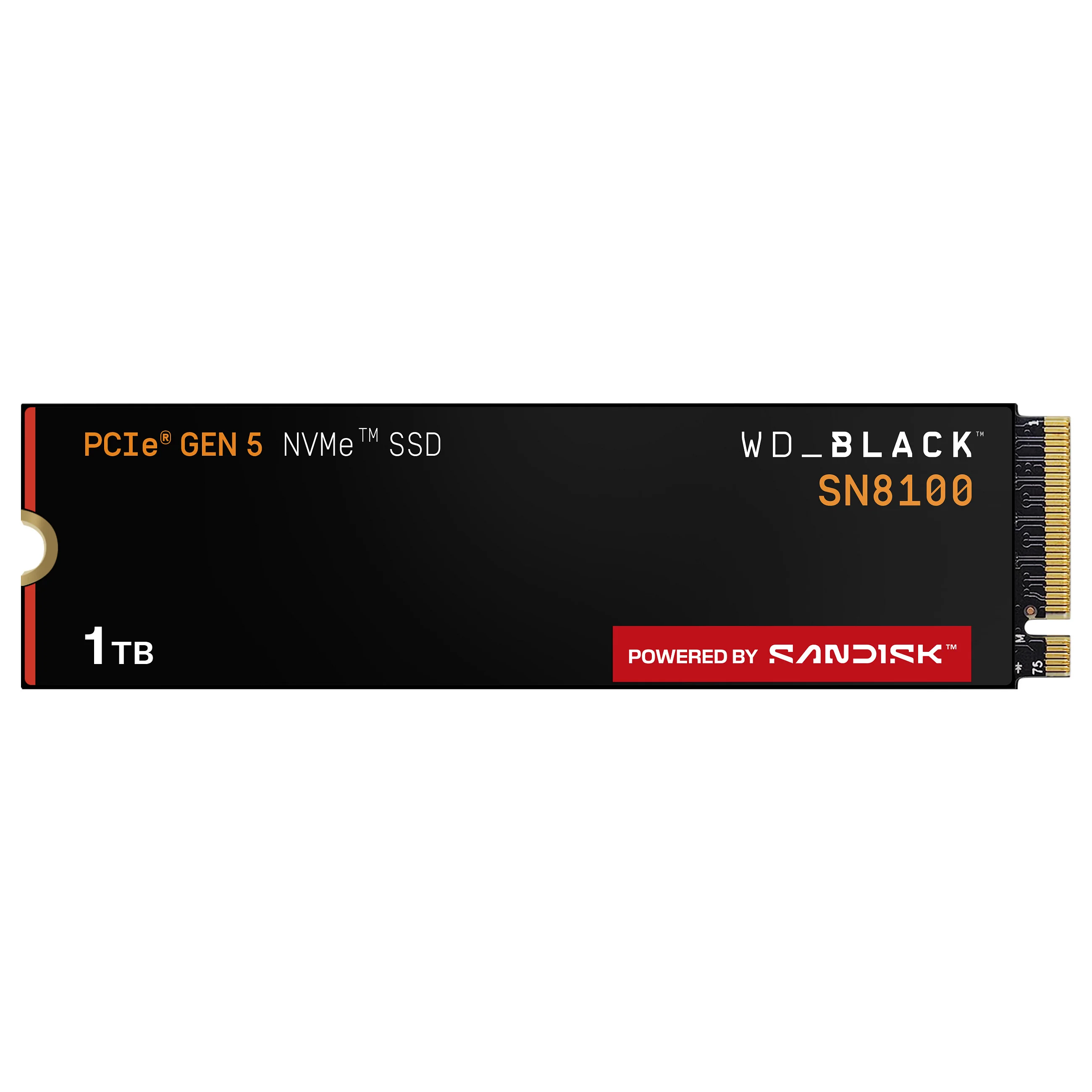 Western Digital M 2 1TB WD Black SN8100 NVMe PCIe 5 0 x 4 Speichermedien