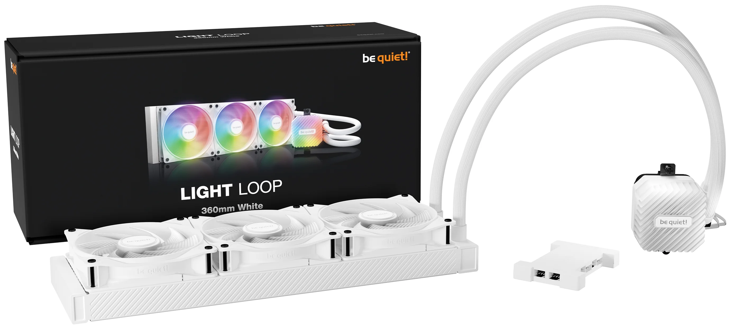 be quiet  LIGHT LOOP 360mm White Prozessor All in One Fluessigkeitskuehler 12 cm Weiss 1 Stueck e  PC-Zubehoer