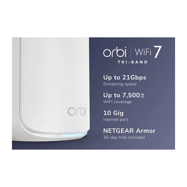 NETGEAR RBE873 Tri Band  2 4 GHz 5 GHz 6 GHz  Weiss 5 Intern Router