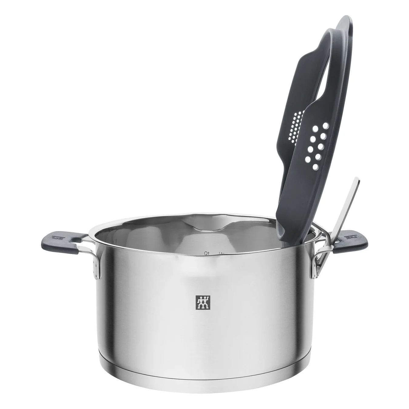 ZWILLING 1009149 Simplify Edelstahl Kochtopfset 4 teilig Silber Schwarz Kuechenkleingeraete