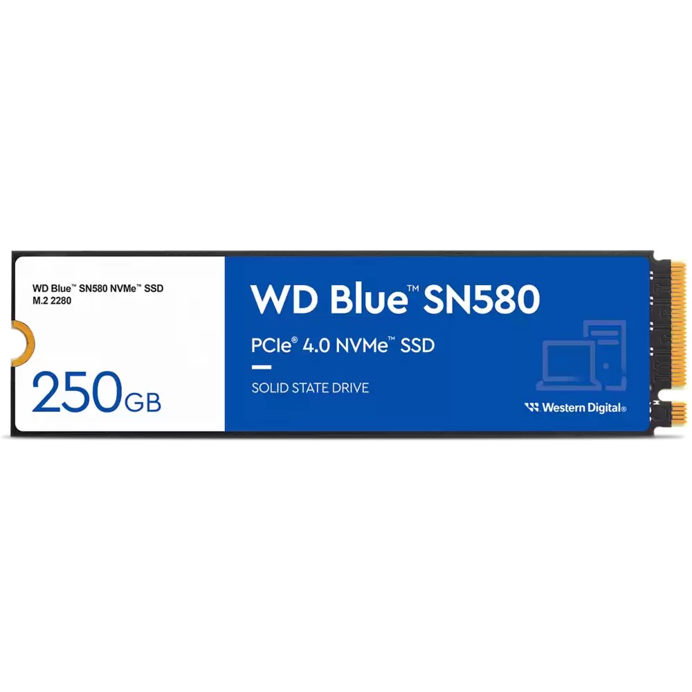 Western Digital M 2 2TB WD Blue SN580 NVMe PCIe 4 0 x 4 Speichermedien