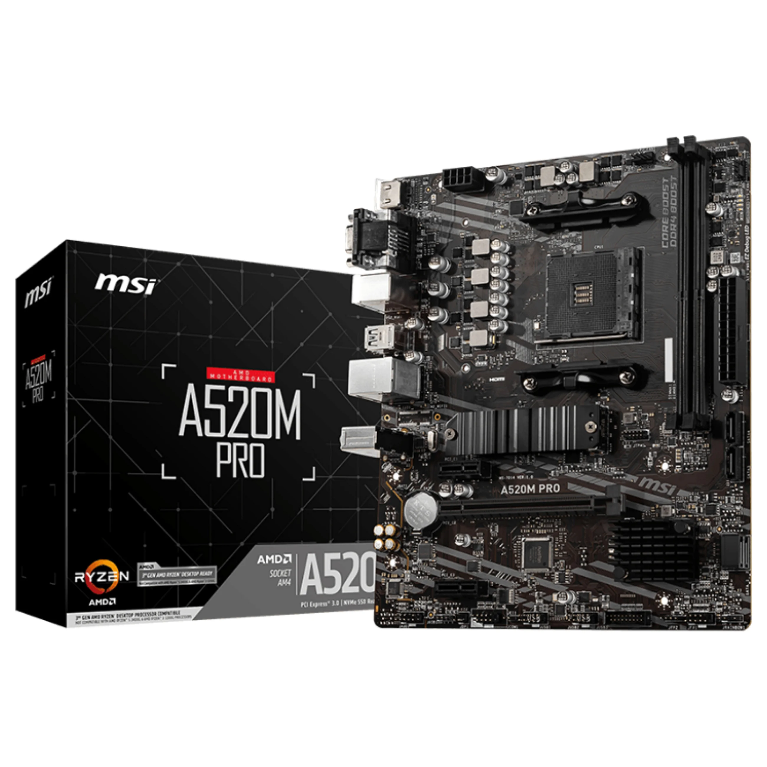 MSI A520M PRO Motherboard AMD A520 Sockel AM4 micro ATX PC-Zubehoer