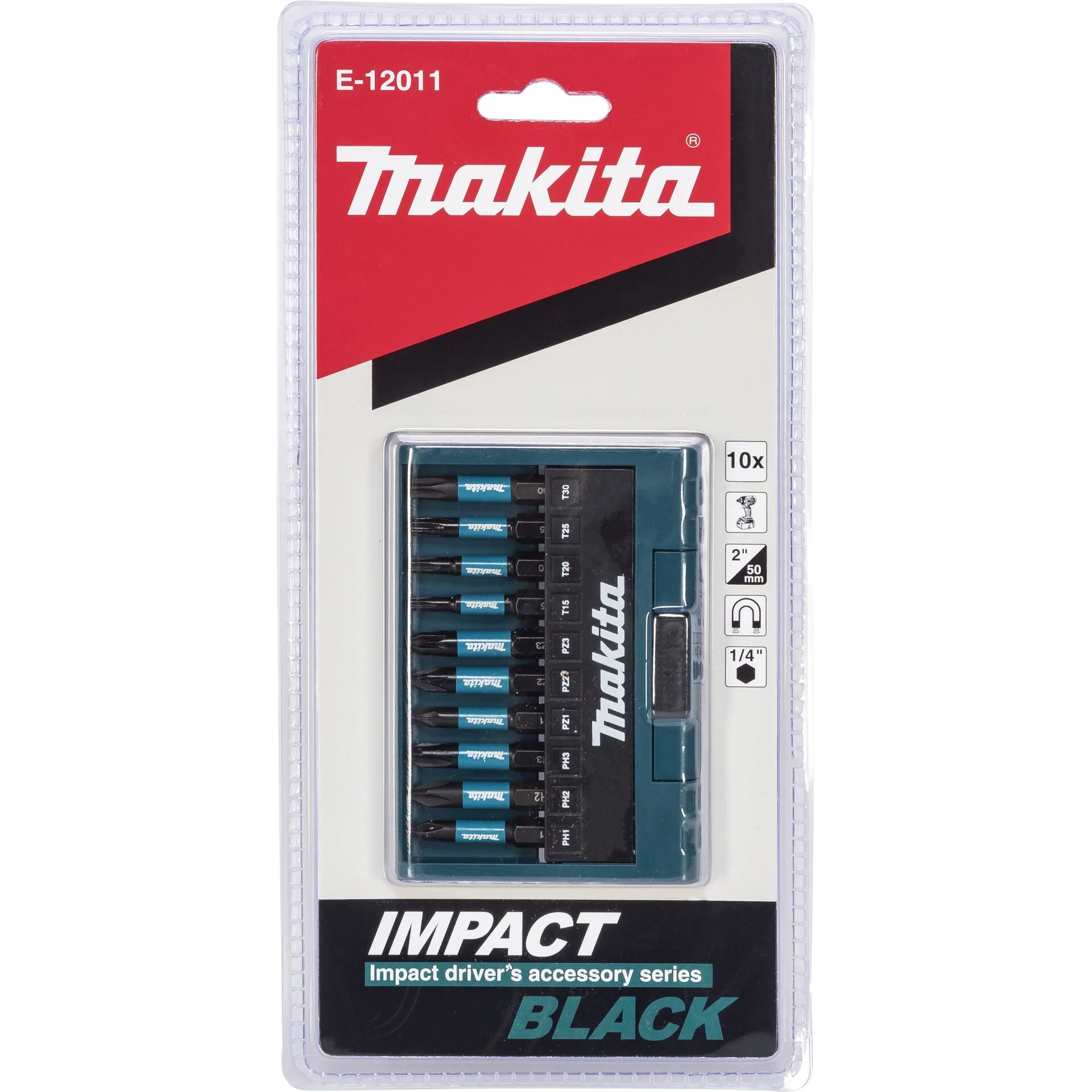 Makita E 12011 Impact Black Bit Set 10 tlg Bohrer- & Schrauberzubehoer