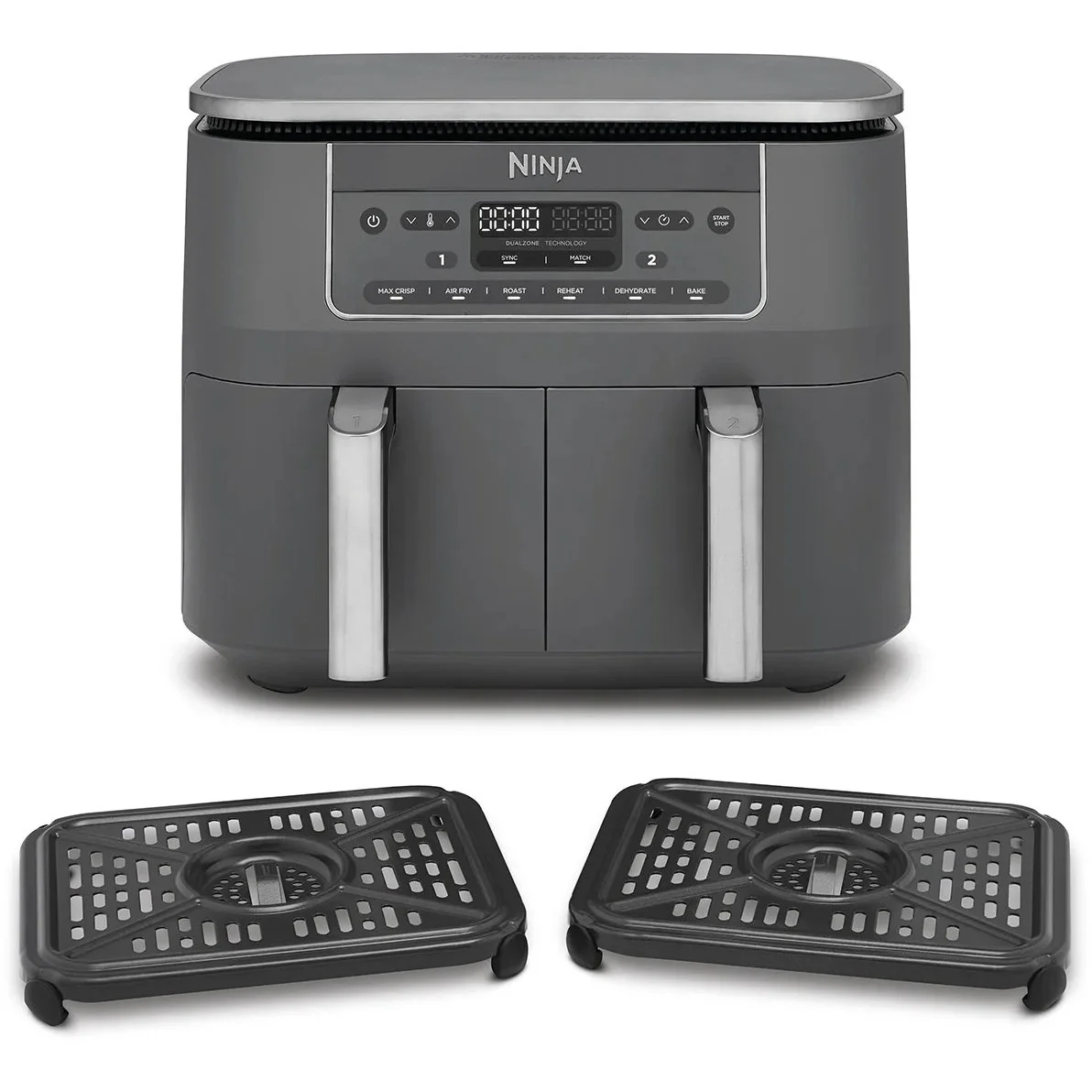 Ninja DZ300EU Dual Zone Heissluftfritteuse Kuechenkleingeraete