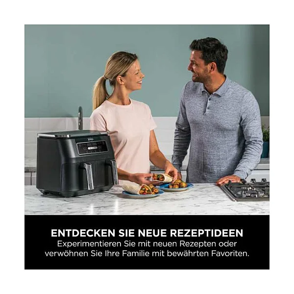Ninja AF200EU Foodi 4 in 1 Dual Zone Heissluftfritteuse Kuechenkleingeraete