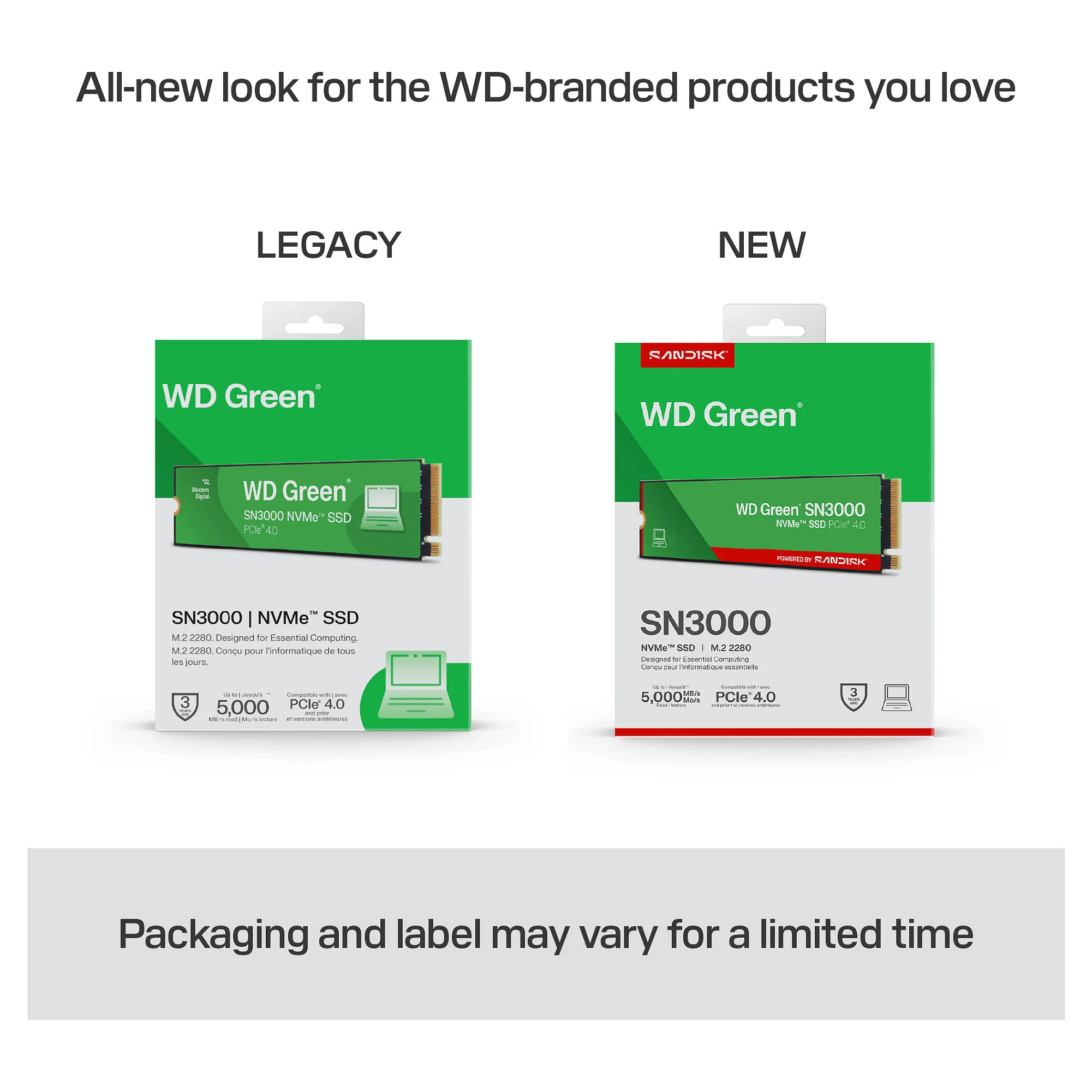 Western Digital Green SSD 1TB M 2 2280 PCI 4 0 SN3000 Speichermedien