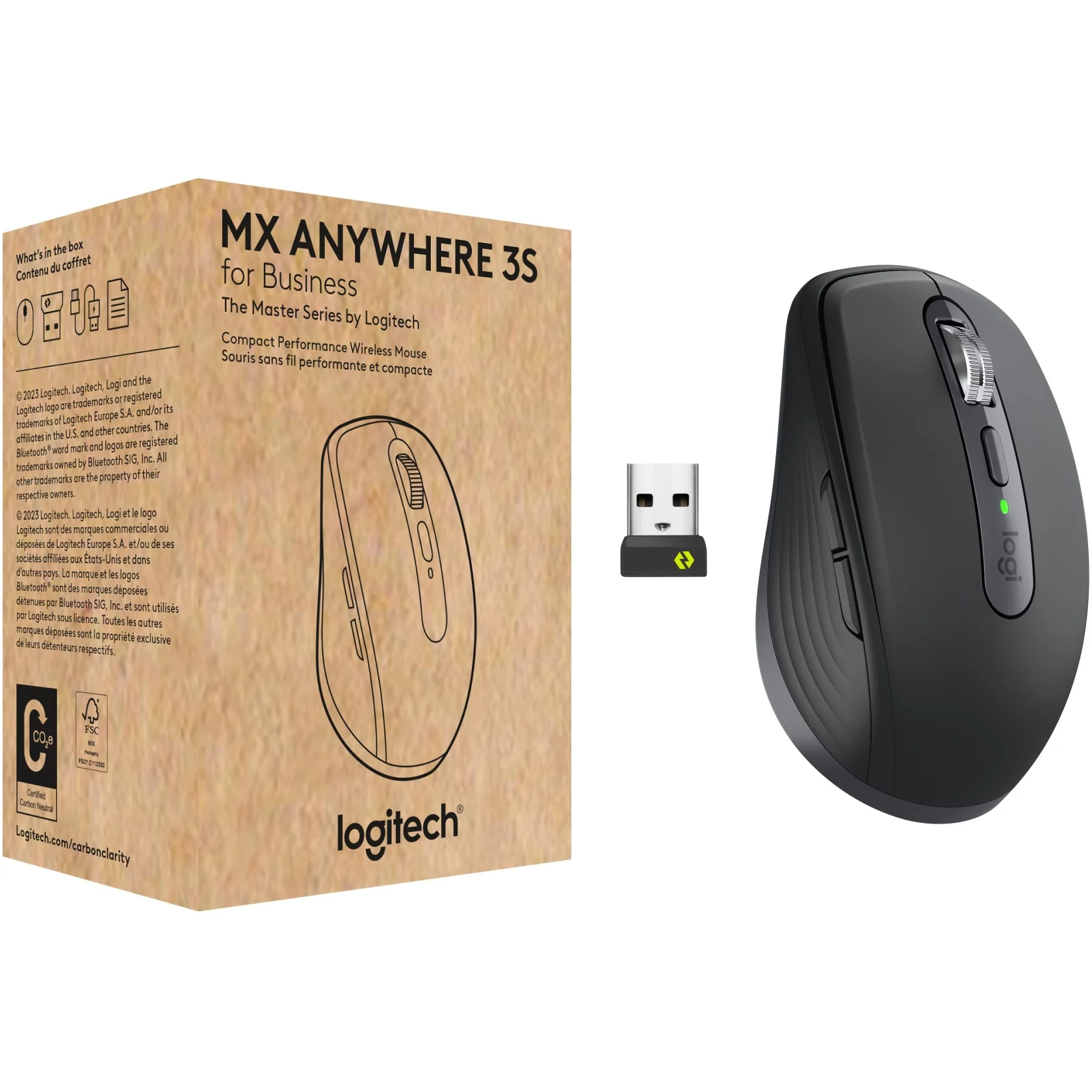 Logitech Mouse MX Anywhere 3S Wireless Graphite Tastaturen & Maeuse
