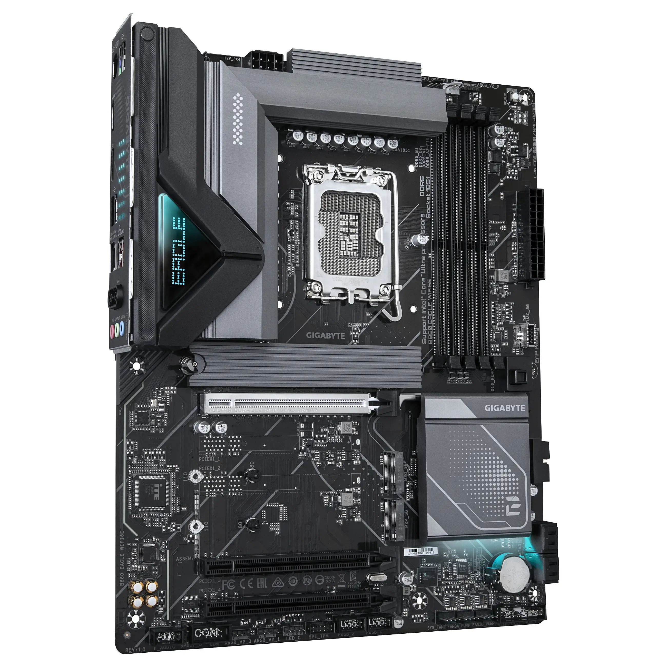 GIGABYTE B860 EAGLE WIFI6E Mainboard   Intel Core Ultra CPUs  12 1 2 1 Phasen VRM  bis zu 9066MHz DDR5  1xPCIe 5 0   2xPCIe 4 0 M 2  2 5 GbE LAN  WIFI 6E  USB 3 2 Gen 2x2 PC-Zubehoer