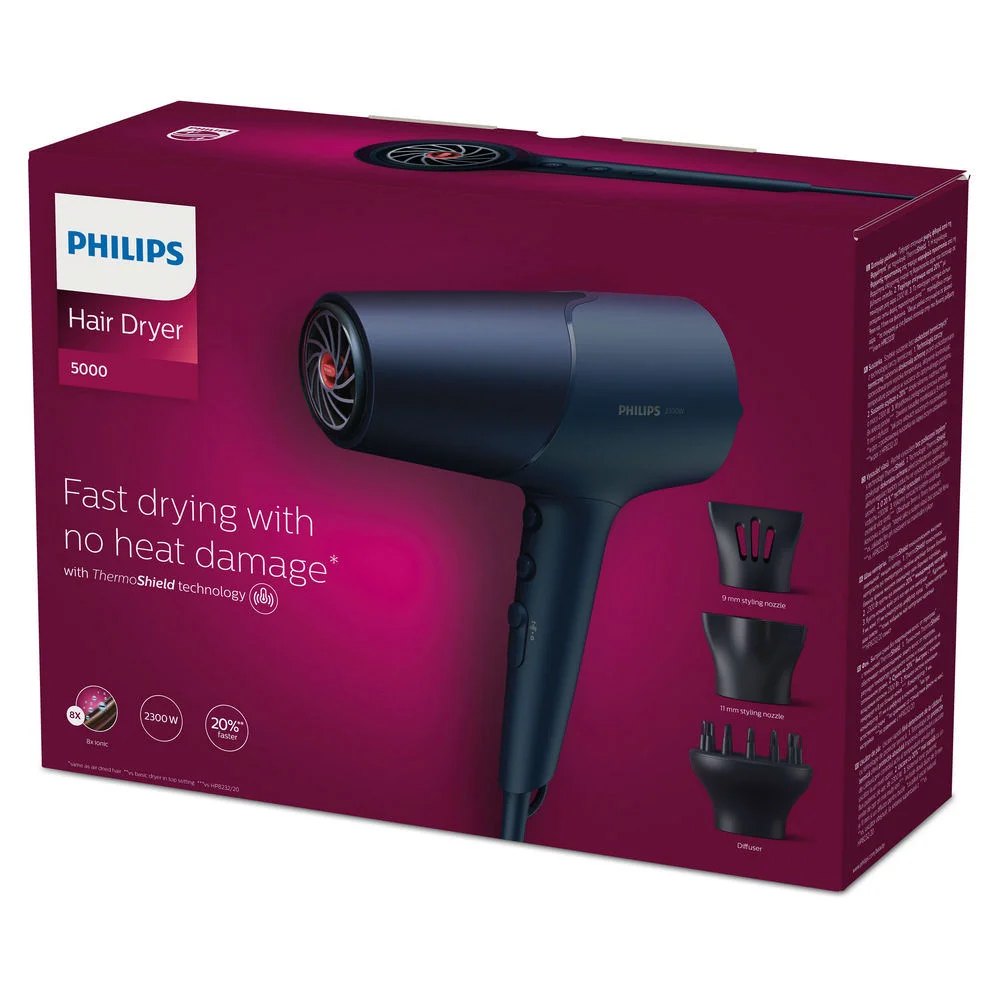 Philips Haartrockner Series 5000 BHD510 20  3 Aufsaetze Haarpflege