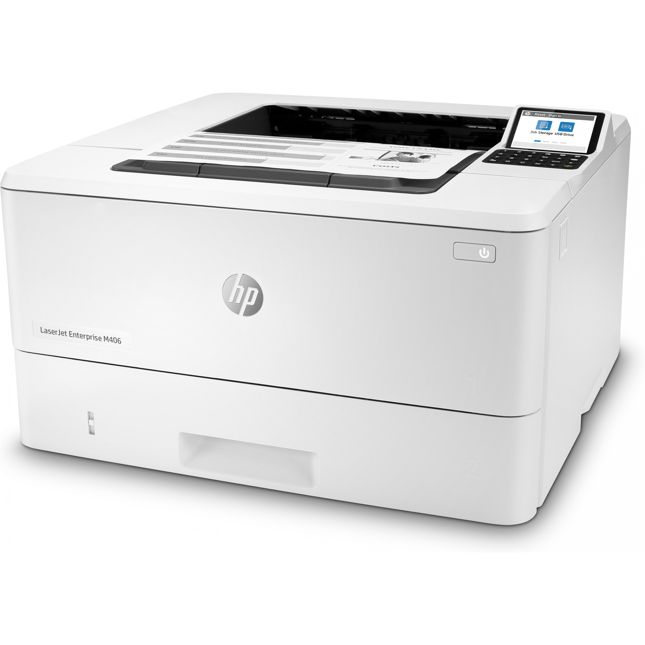 HP L LaserJet Enterprise M406DN S W Laserdrucker 38 S  Min  A4 LAN Duplex Drucker & Scanner