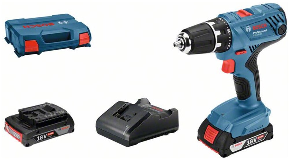 Bosch GSR 18V 21 Professional 1800 RPM Schwarz  Blau Bohrer & Schrauber