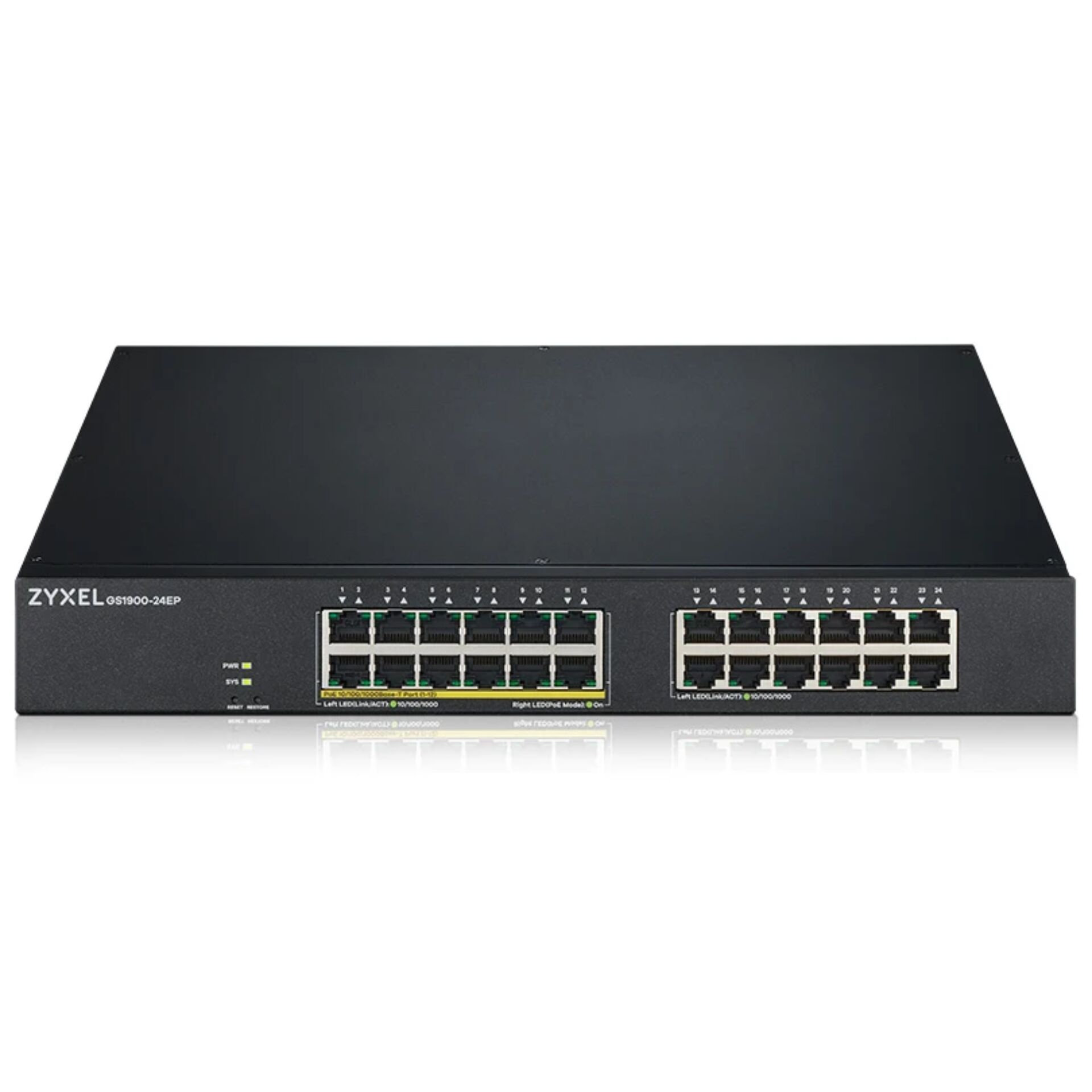 Zyxel GS1900 24EP Managed L2 Gigabit Ethernet  10 100 1000  Power over Ethernet  PoE  Schwarz Switches