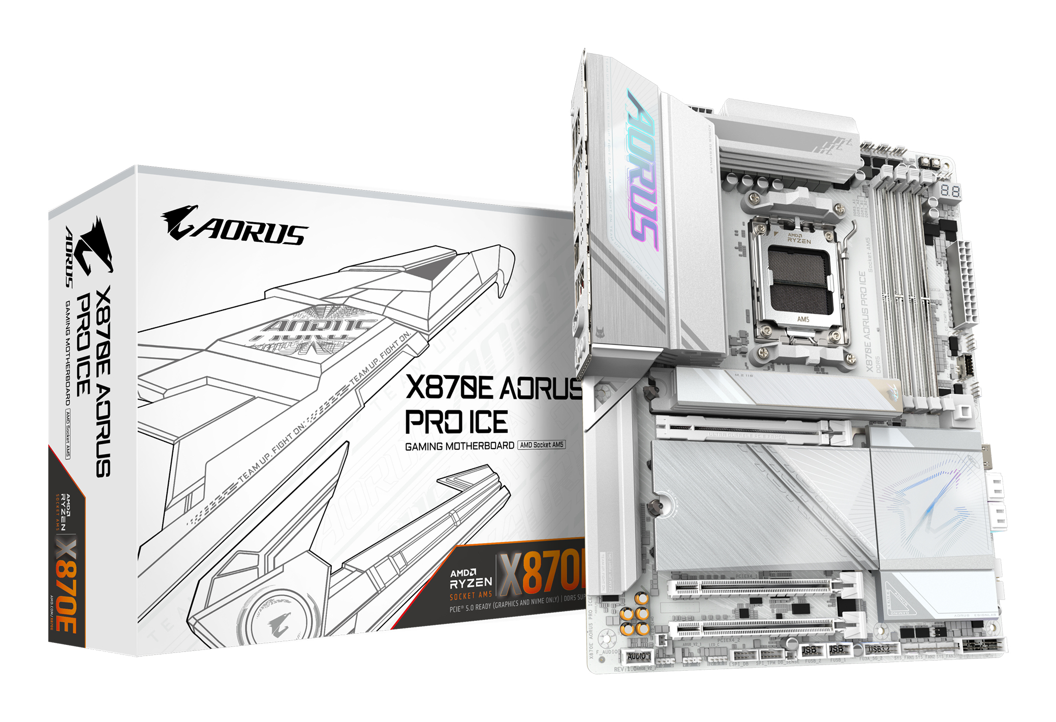 Gigabyte AM5 X870E AORUS PRO ICE ATX PC-Zubehoer
