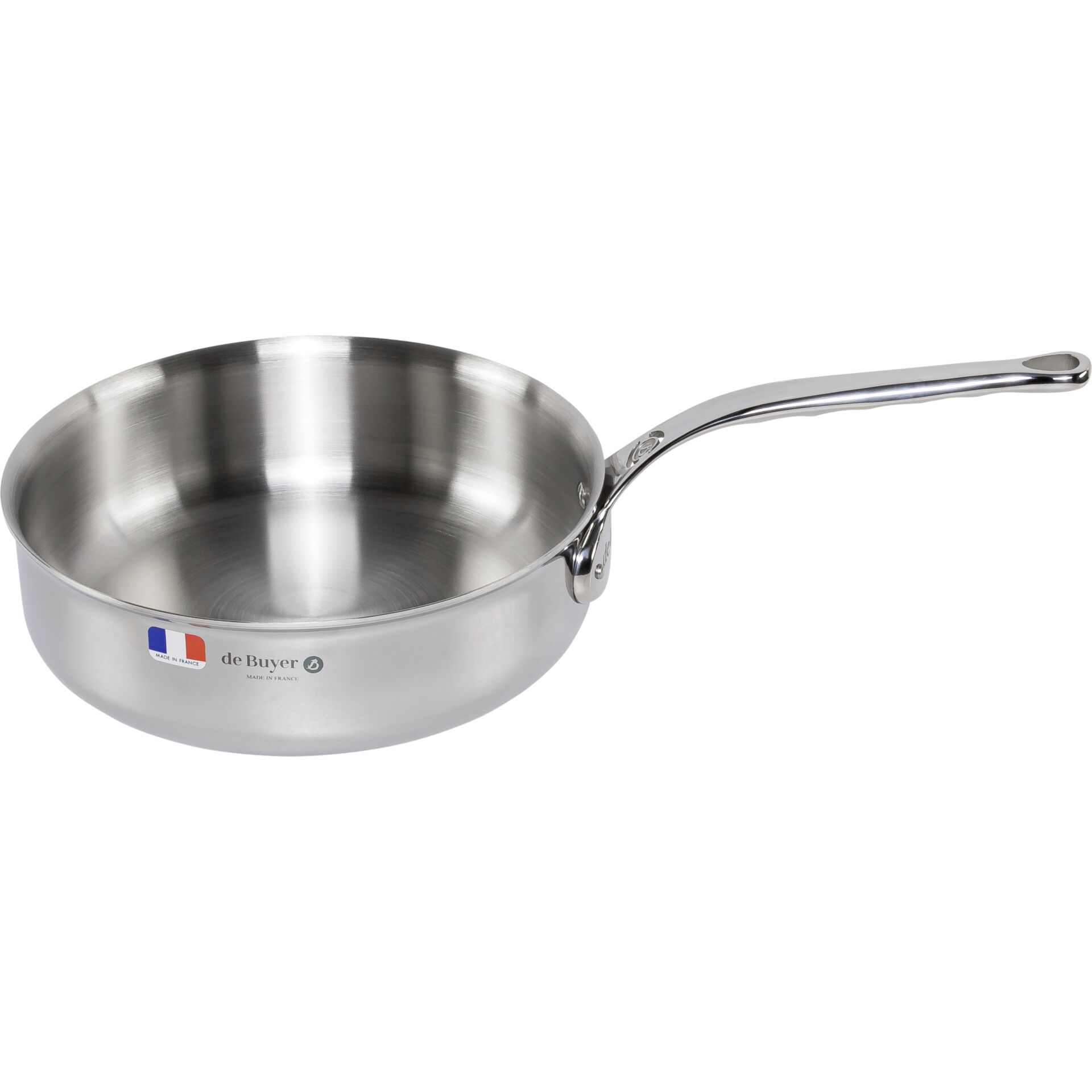 De Buyer Affinity Sauteuse Edelstahl gerade 24 cm Pfannen & Toepfe