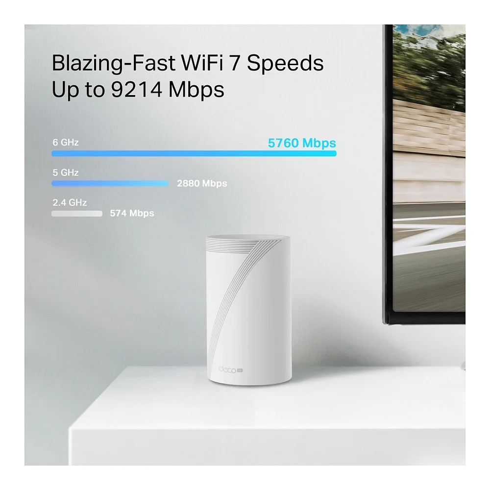 TP Link Deco BE65 5G 5G BE9300 Tri Band Mesh Wi Fi 7 System fuer das ganze Haus Router