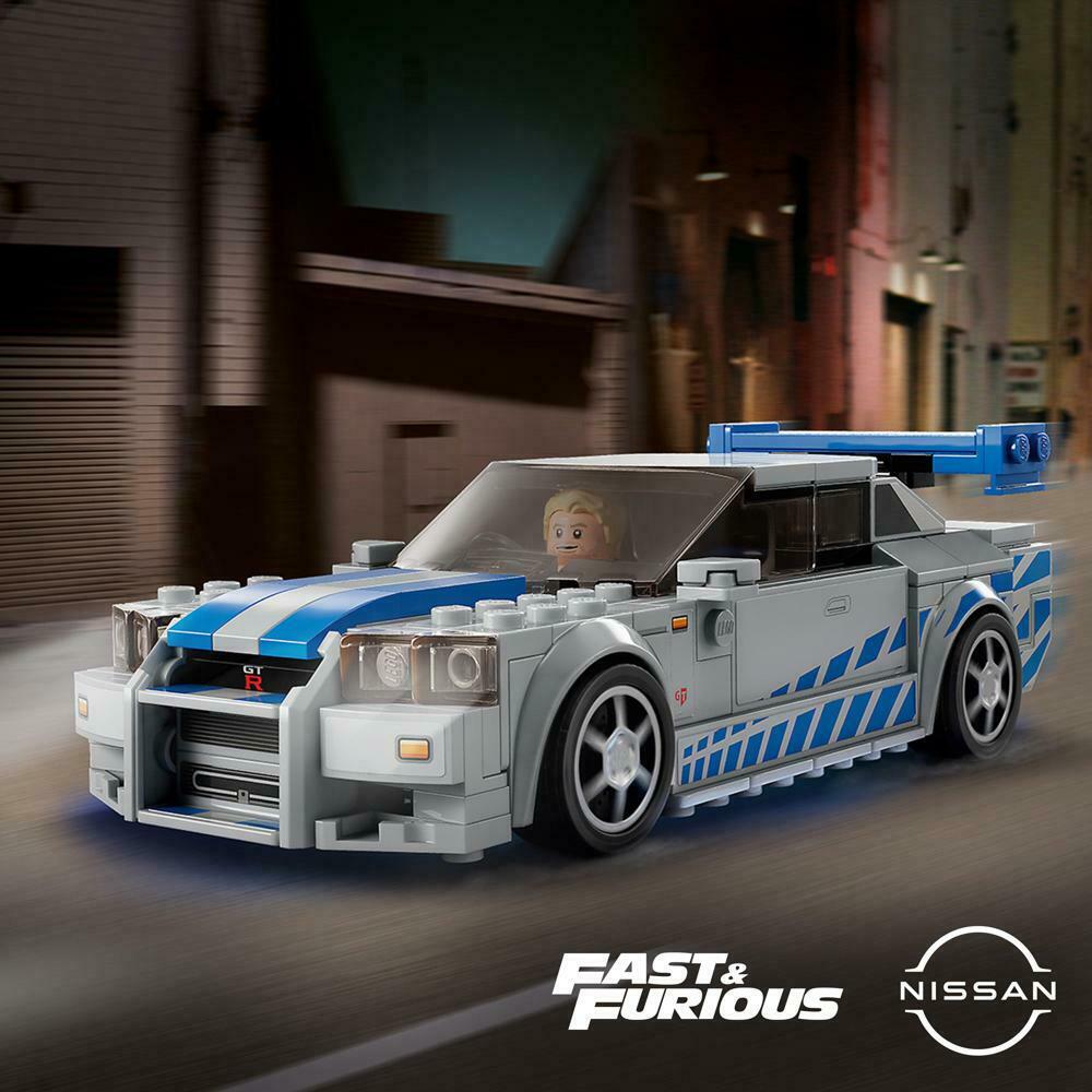 LEGO Bauspielzeug  2 Fast 2 Furious Nissan Skyline GT R  R34 Speed Champions Wohnaccessoires