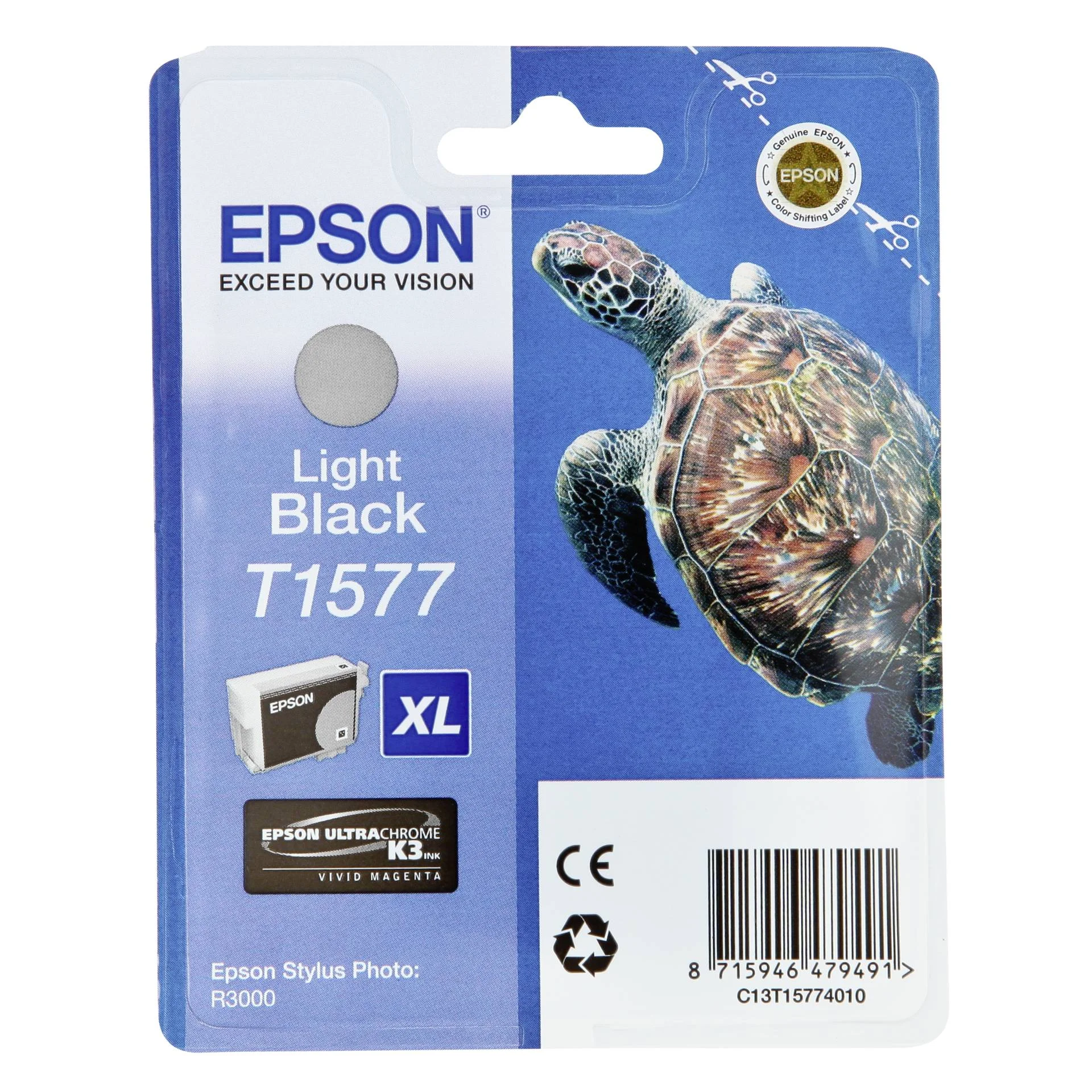 Epson Tintenpatrone light schwarz T 157 T 1577 Drucker & Scanner