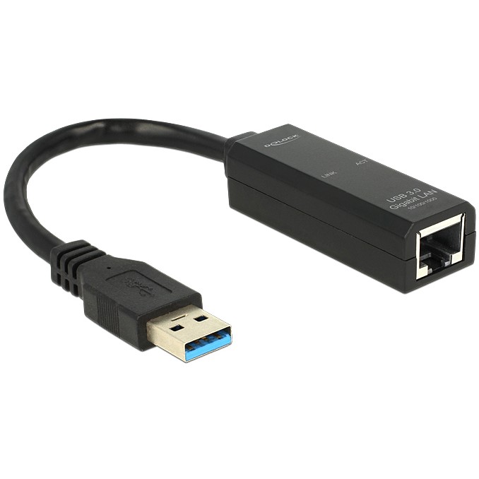 DeLOCK usb 3 0   gigabit lan  st bu  adapter schwarz PC-Zubehoer