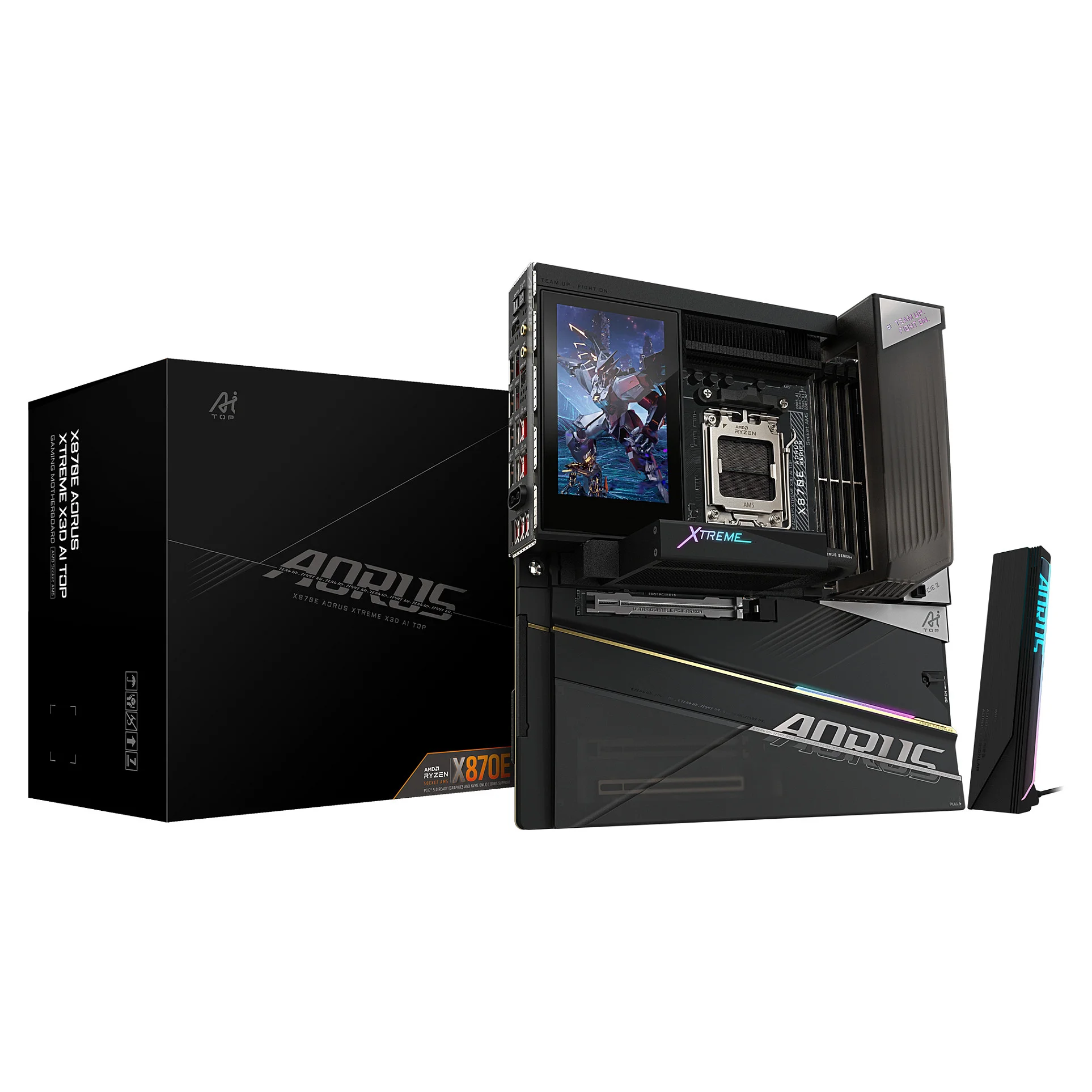 GIGABYTE X870E AORUS XTREME X3D AI TOP Mainboard   Unterstuetzt AMD Ryzen 9000 Serie CPUs  24 2 2 Phasen VRM  bis zu 9000MHz DDR5  O C    2xPCIe 5 0 M 2   3xPCIe 4 0 M 2  Wi Fi 7  10GbE LAN  USB 4 PC-Komponenten