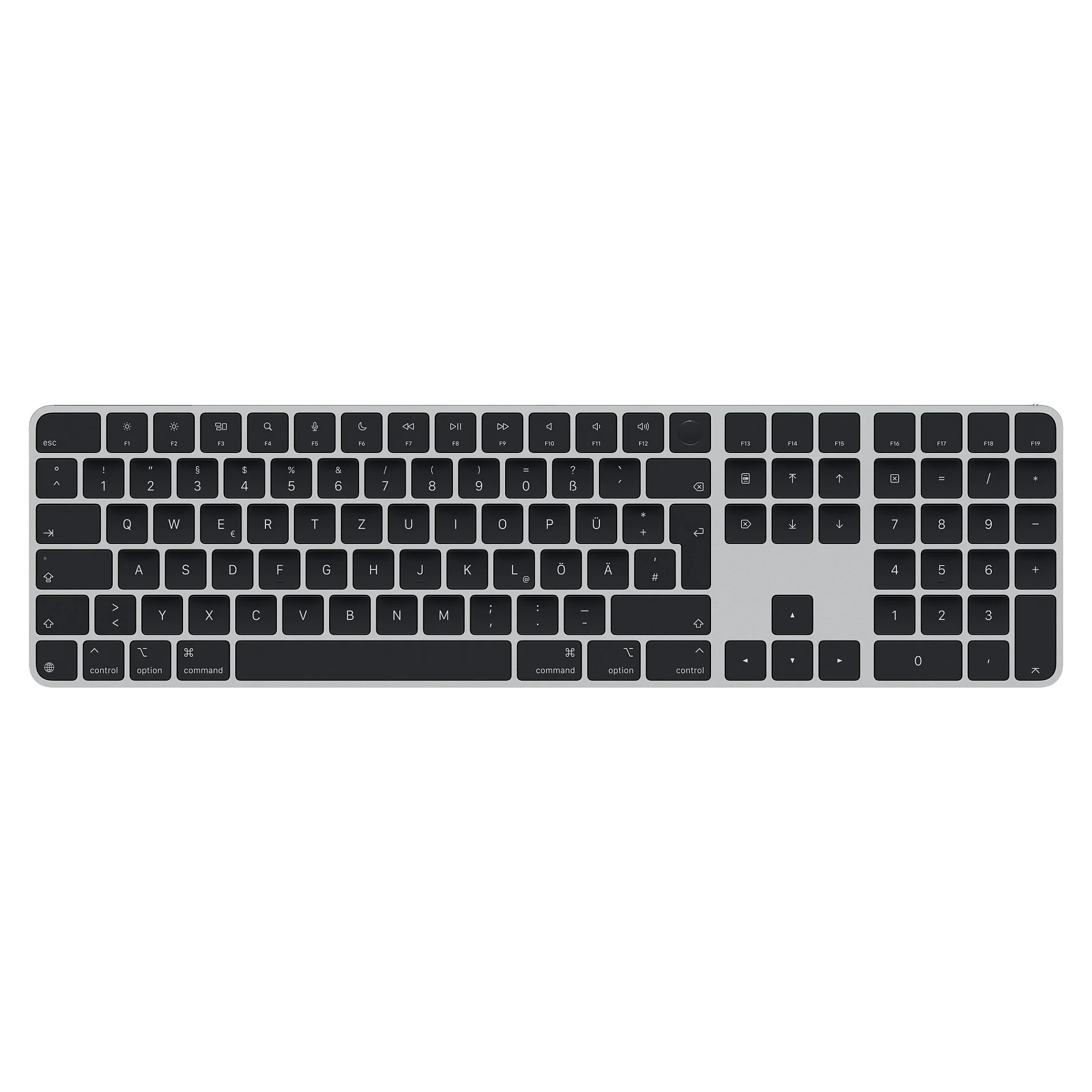 Apple magic keyboard with touch id and numeric keypad for mac models with silicon   german   black keys Notebook & Tablet Zubehoer