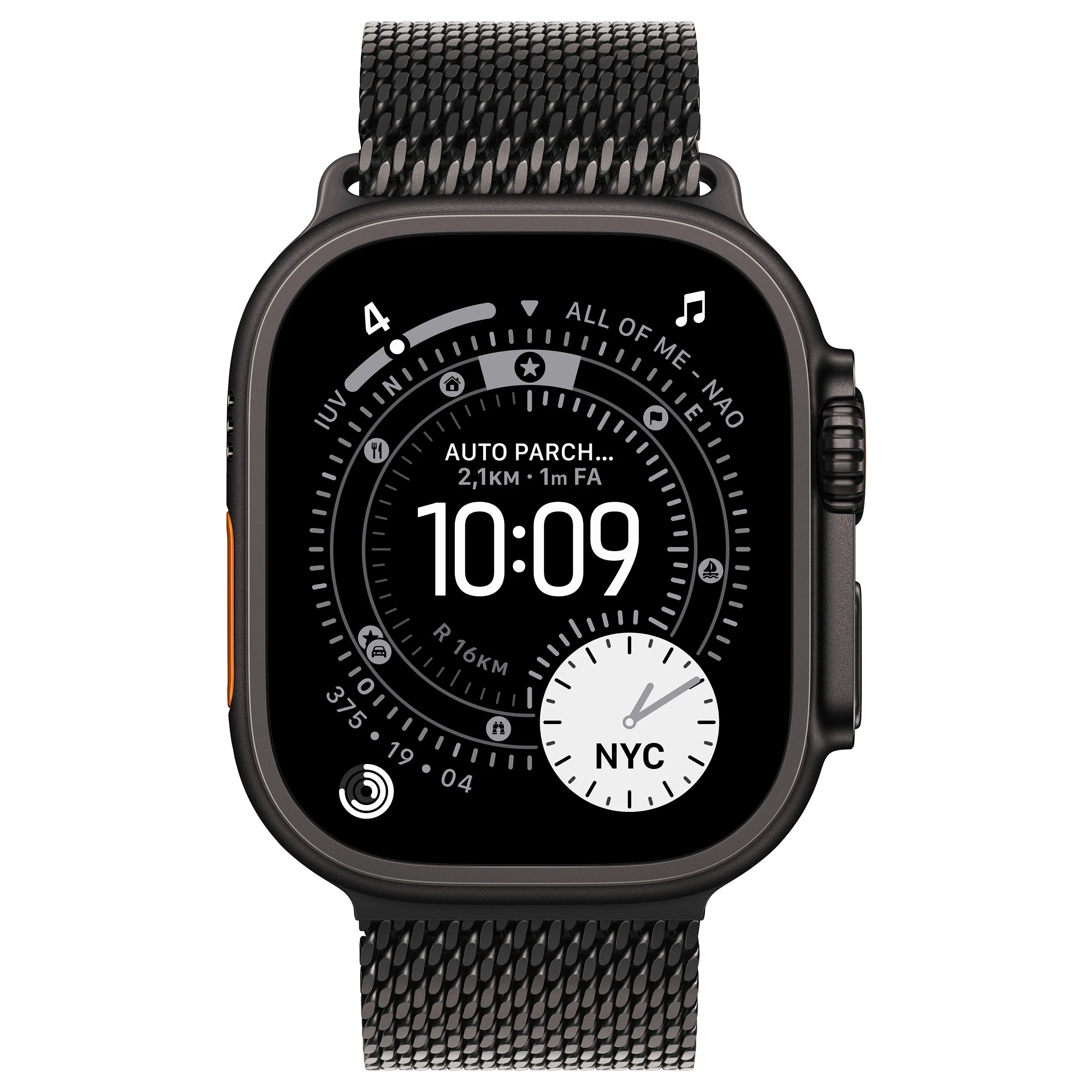 Apple Watch Ultra 3 Titanium Cellular 49mm Schwarz  Milanaise Titan schwarz  Medium Smartwatches & Fitnesstracker
