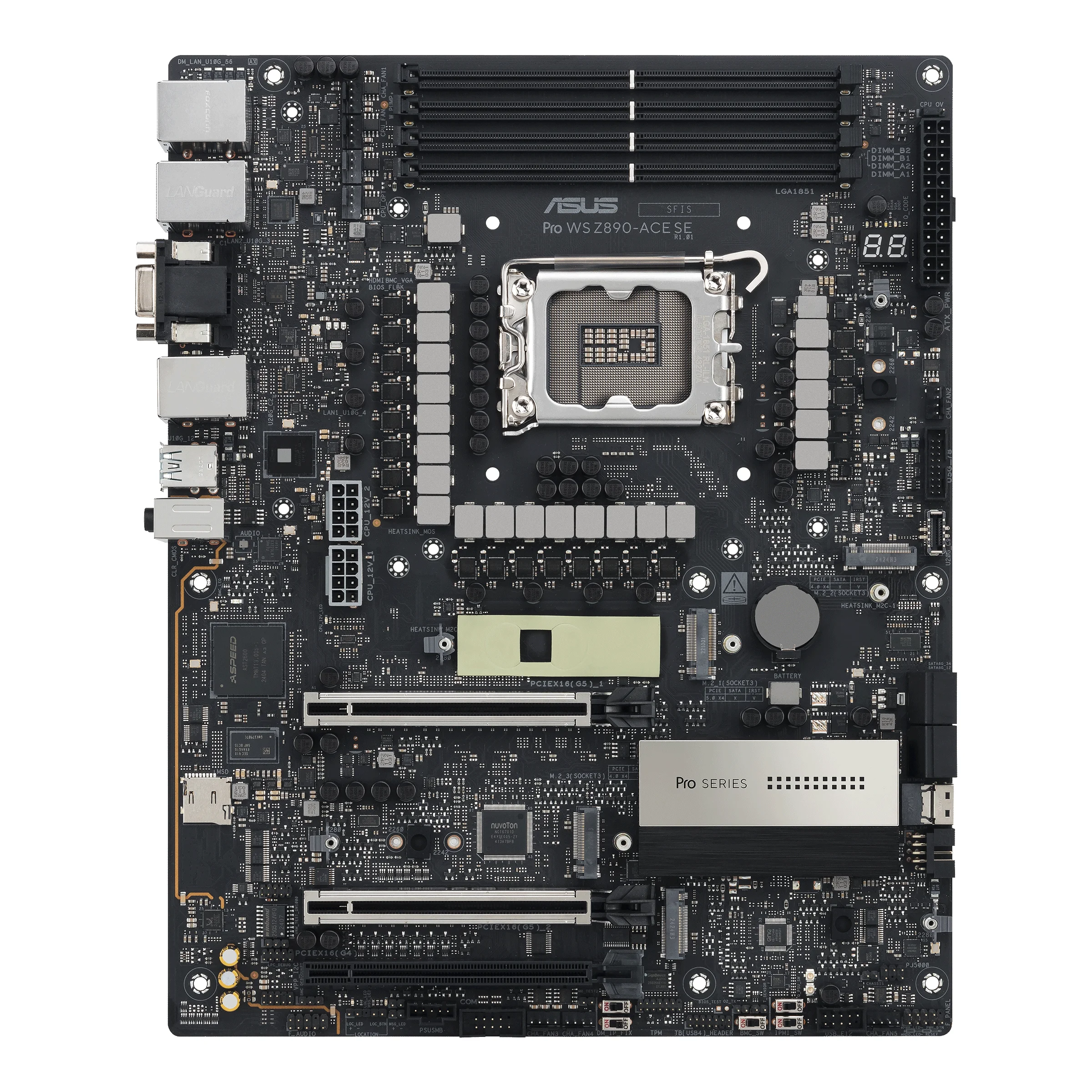 ASUS PRO WS Z890 ACE SE Intel Z890 LGA 1851  Socket V1  ATX PC-Zubehoer
